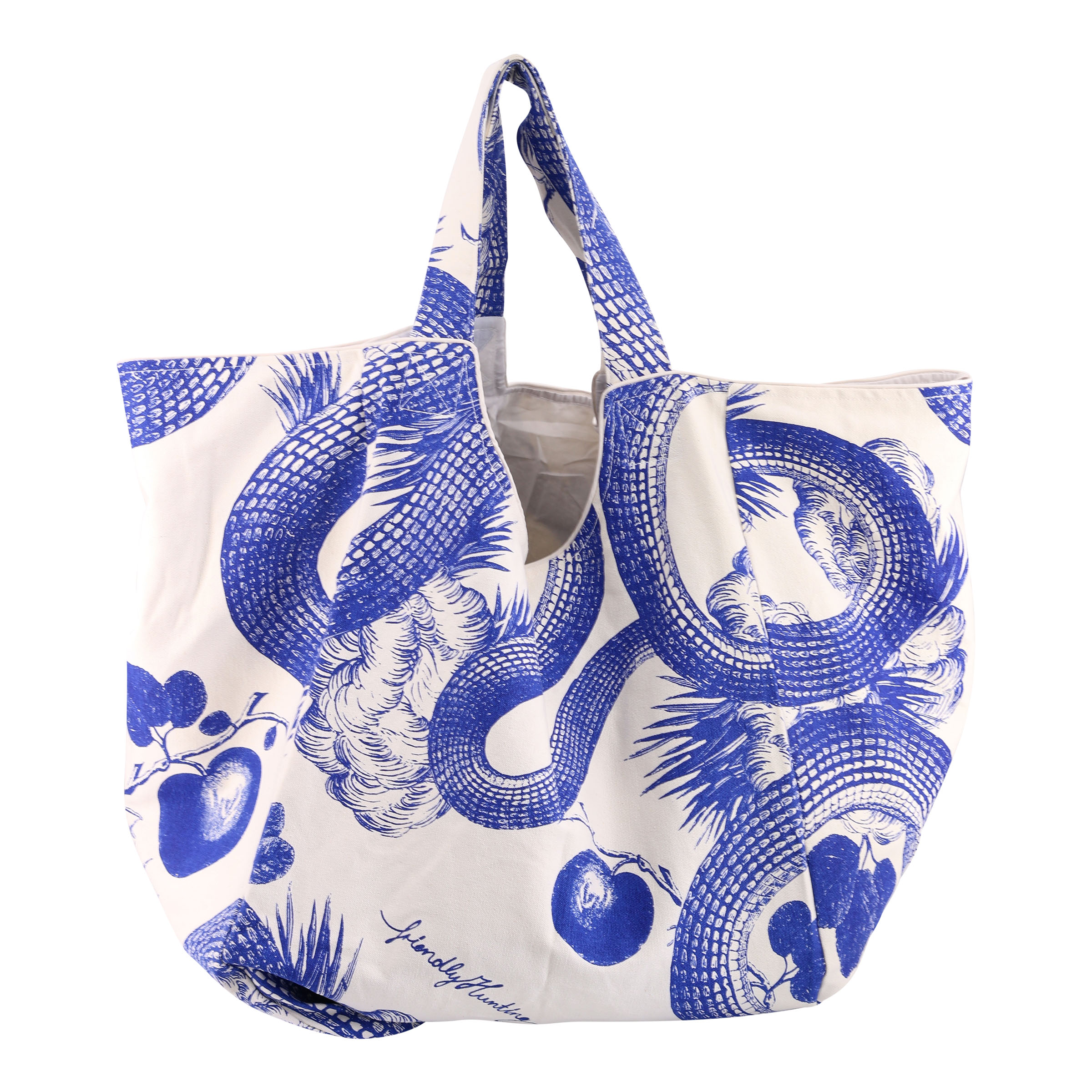 Friendly Hunting Bucket Bag Ivory/Blue