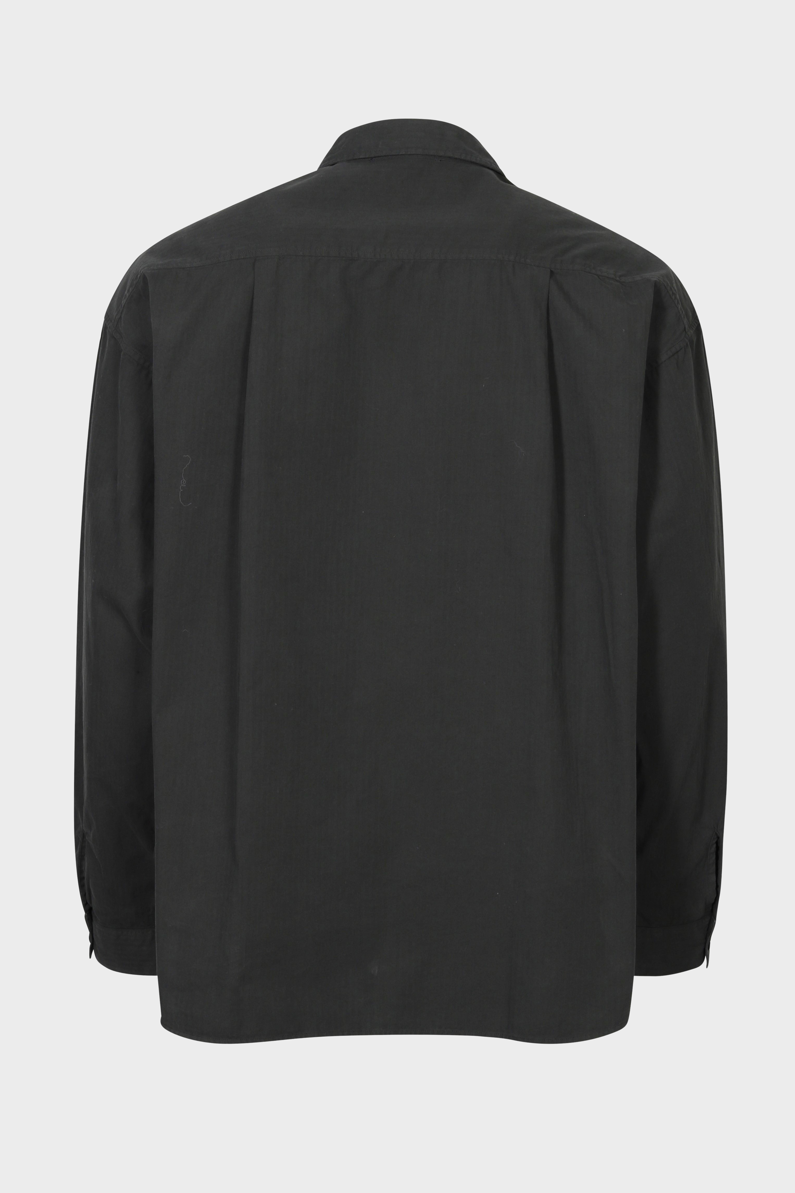 APPLIED ART FORMS Cotton Woven Overshirt in Charcoal