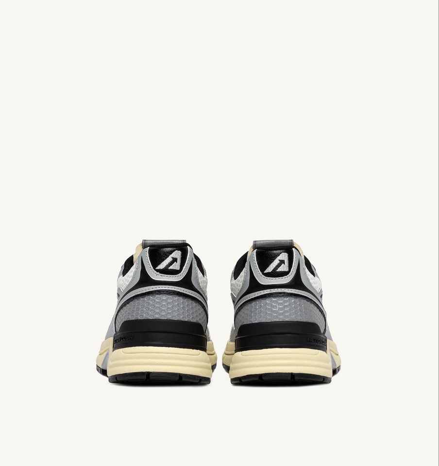 AUTRY ACTION SHOES Hyperway in Synthetic Leather/Mesh/Black/Silver