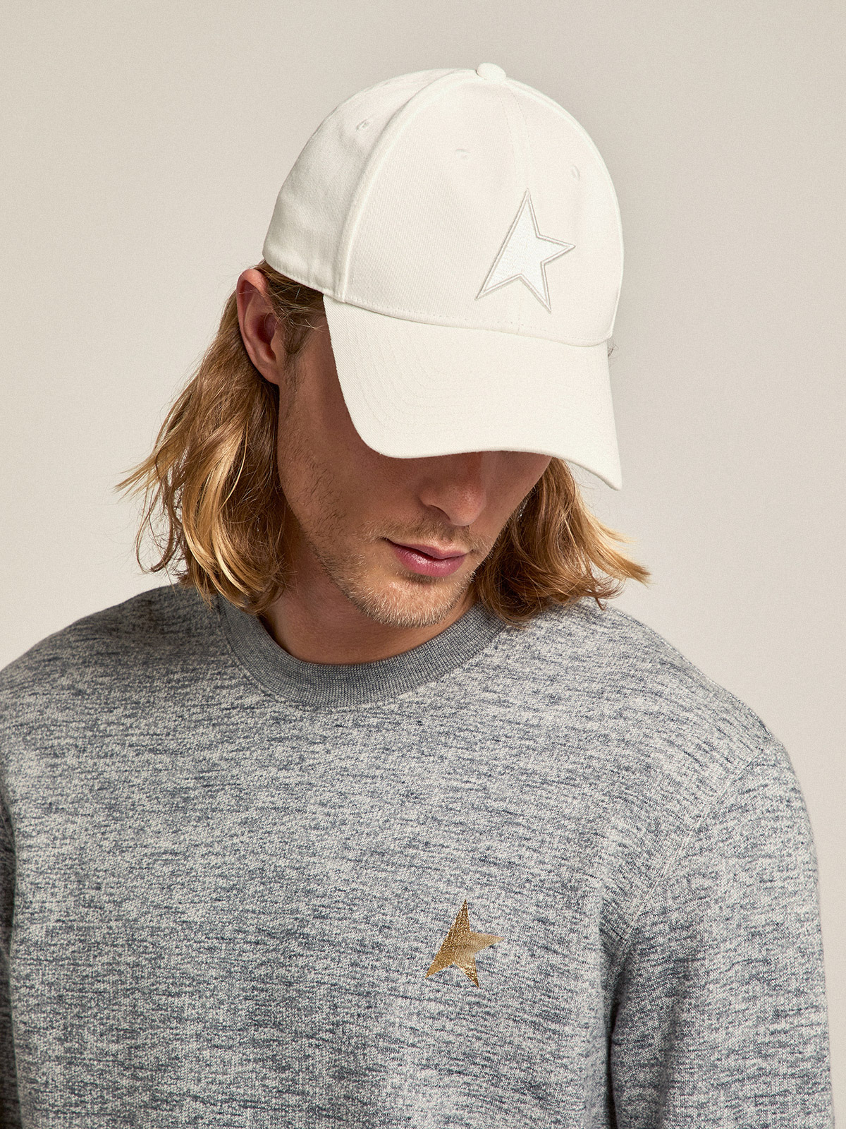 Golden Goose Baseball Cap Demos in Offwhite M/L