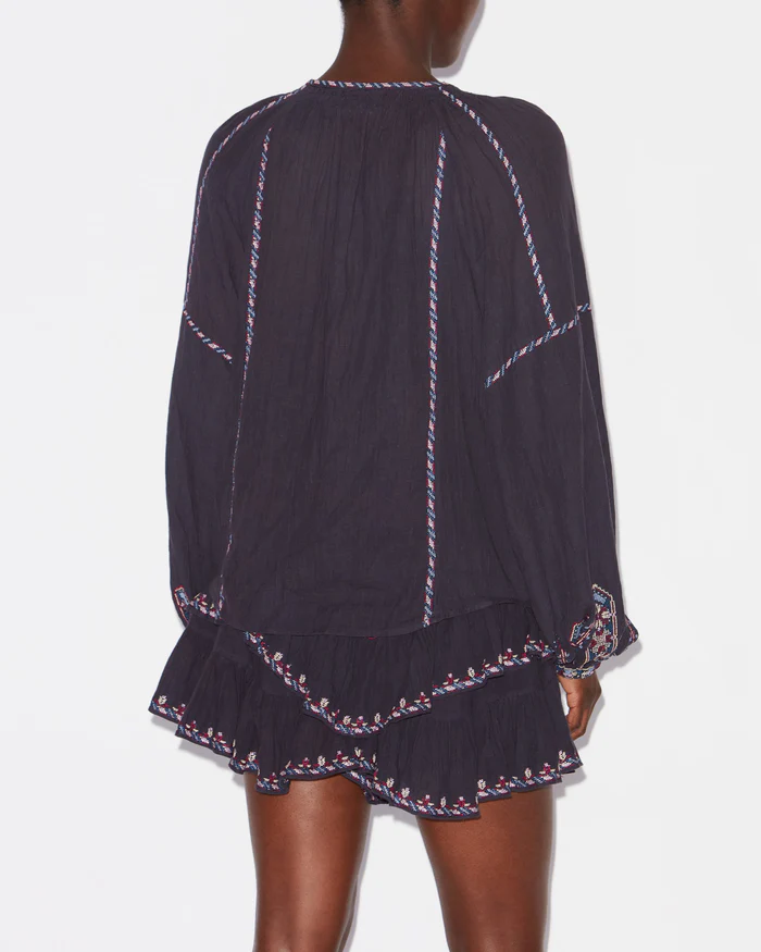 ISABEL MARANT ÉTOILE Fernanda Blouse in Faded Night/Lilac ISABEL MARANT ÉTOILE Fernanda Blouse in Faded Night/Lilac