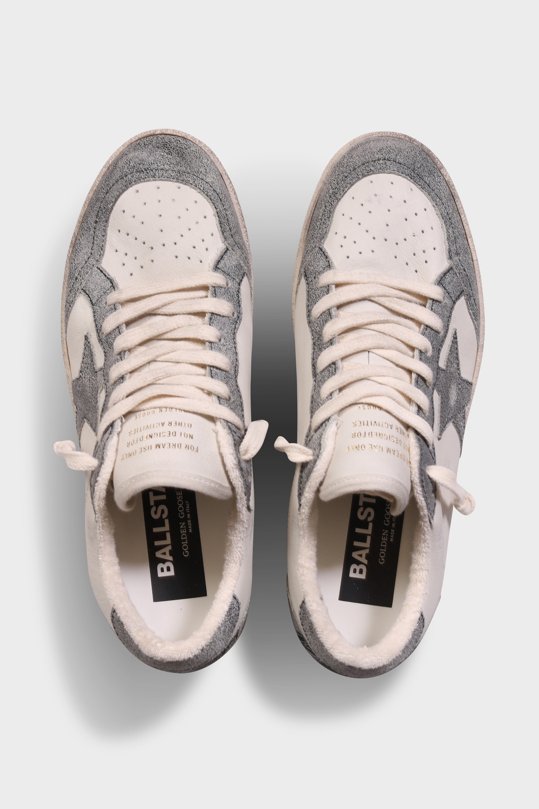 GOLDEN GOOSE Sneaker Ballstar in Off White/Dark Grey 37