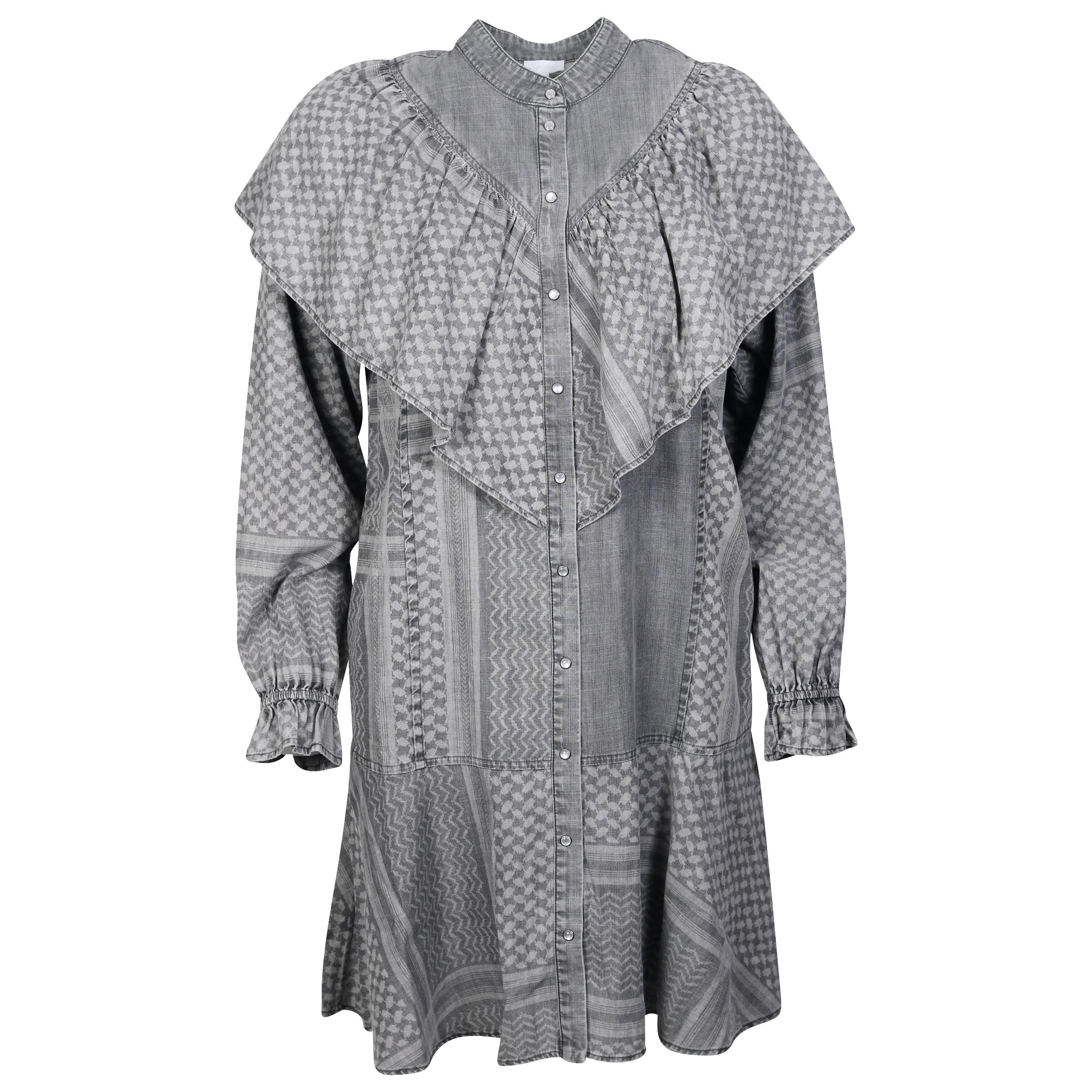 Lala Berlin Dress Detty Patchworked Denim