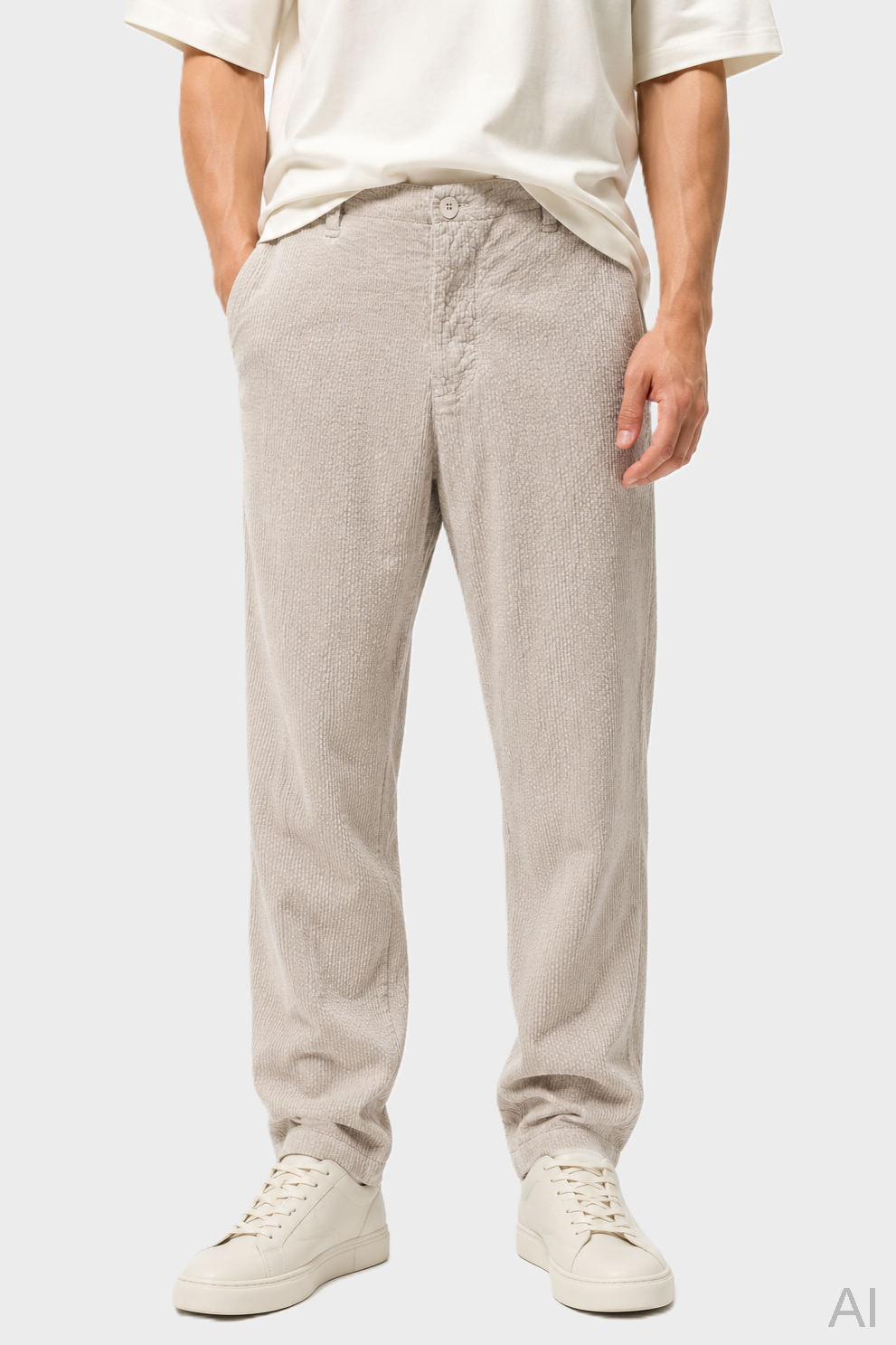 TRANSIT UOMO Corduroy Pant in Beige