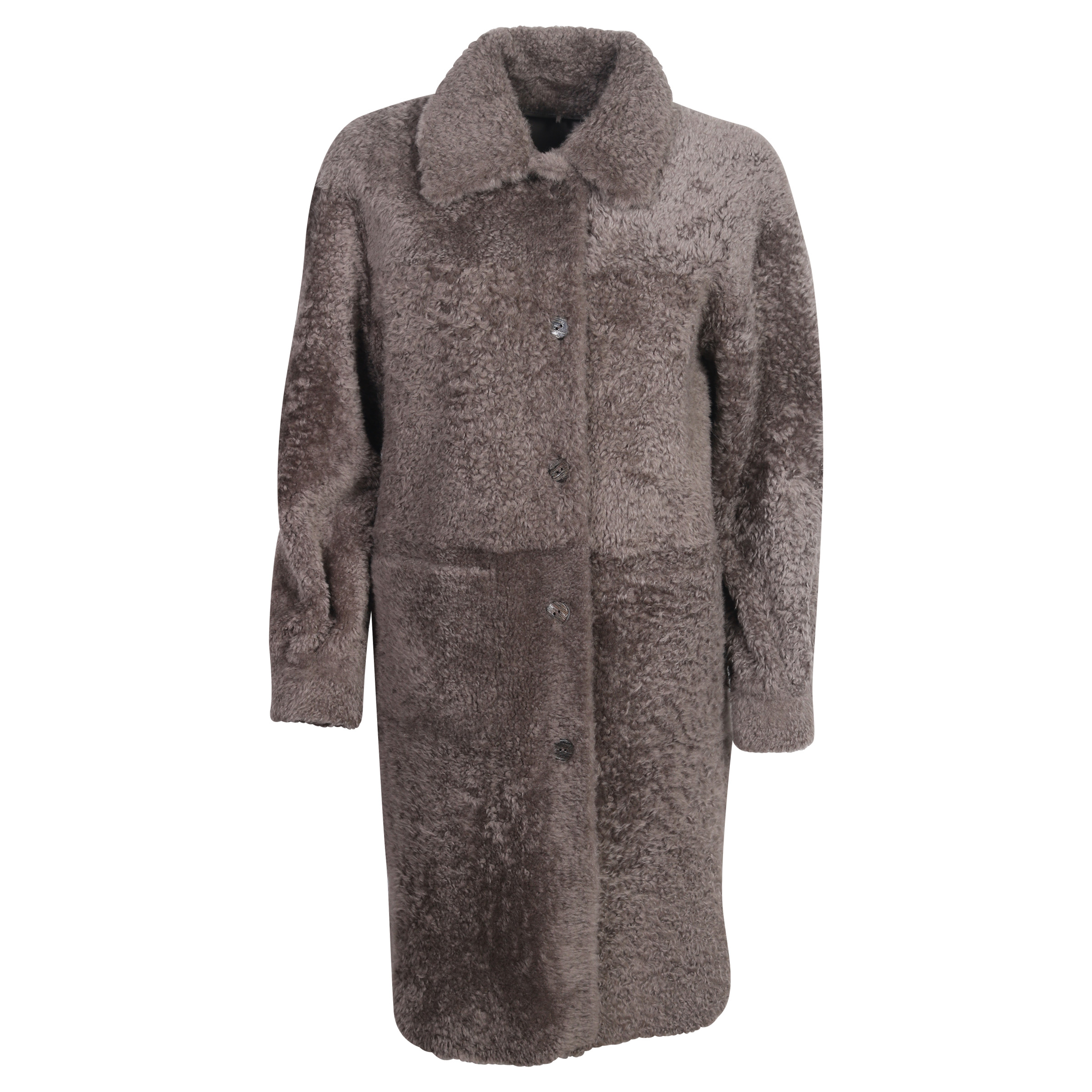 Giorgio Brato Reversible Lamb Leather Coat in Taupe