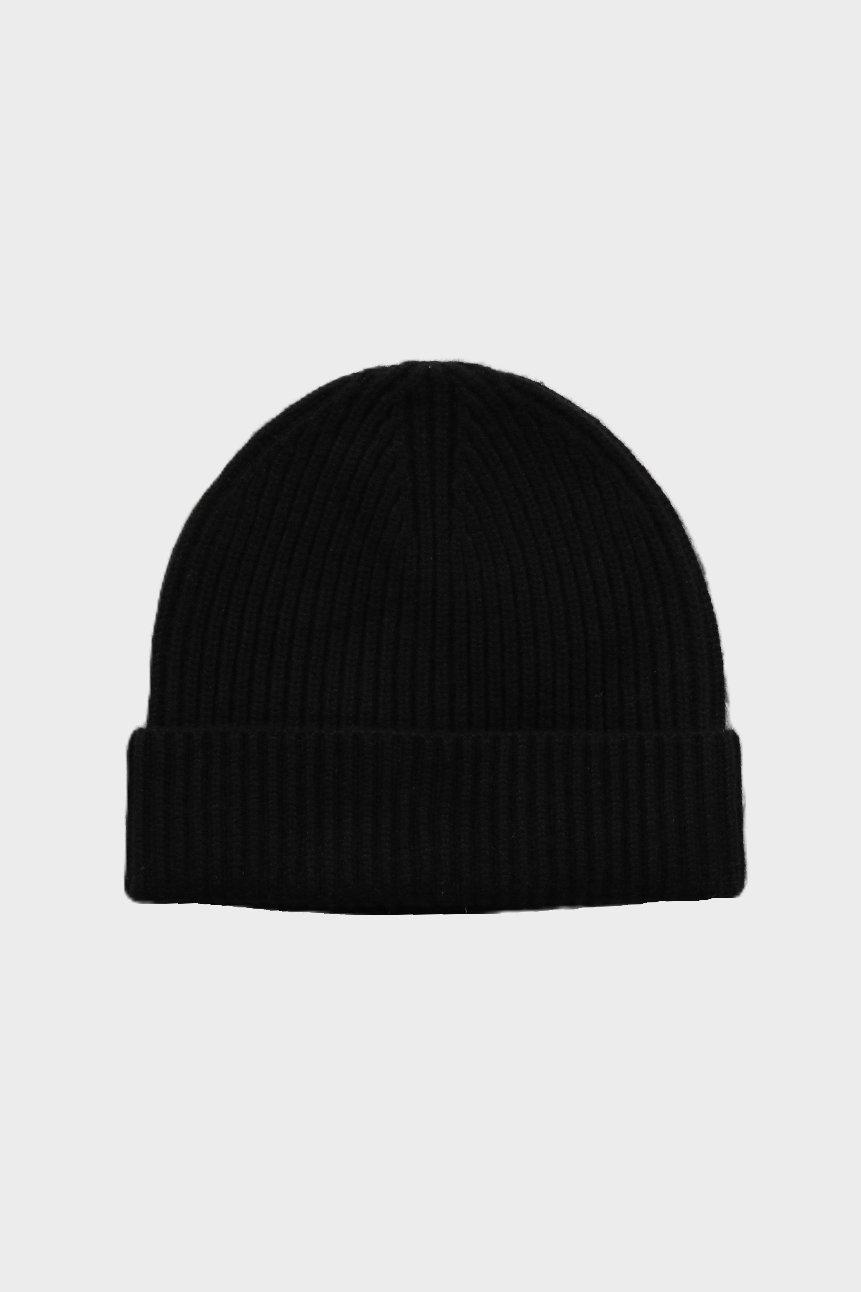 FLONA Cashmere Beanie in Black