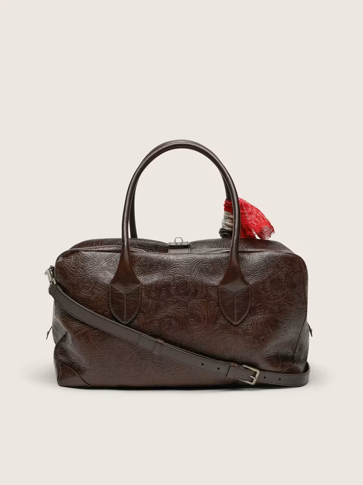 GOLDEN GOOSE Vita Medium Leather Bag in Dark Brown