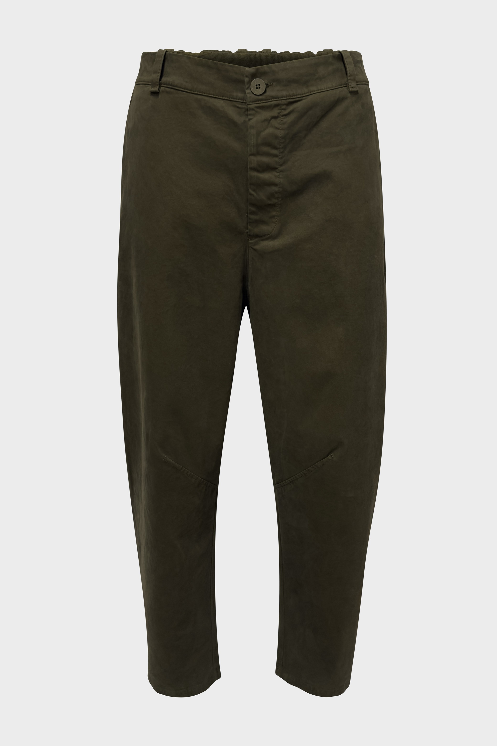 TRANSIT UOMO Cotton Stretch Ballon Pant in Olive