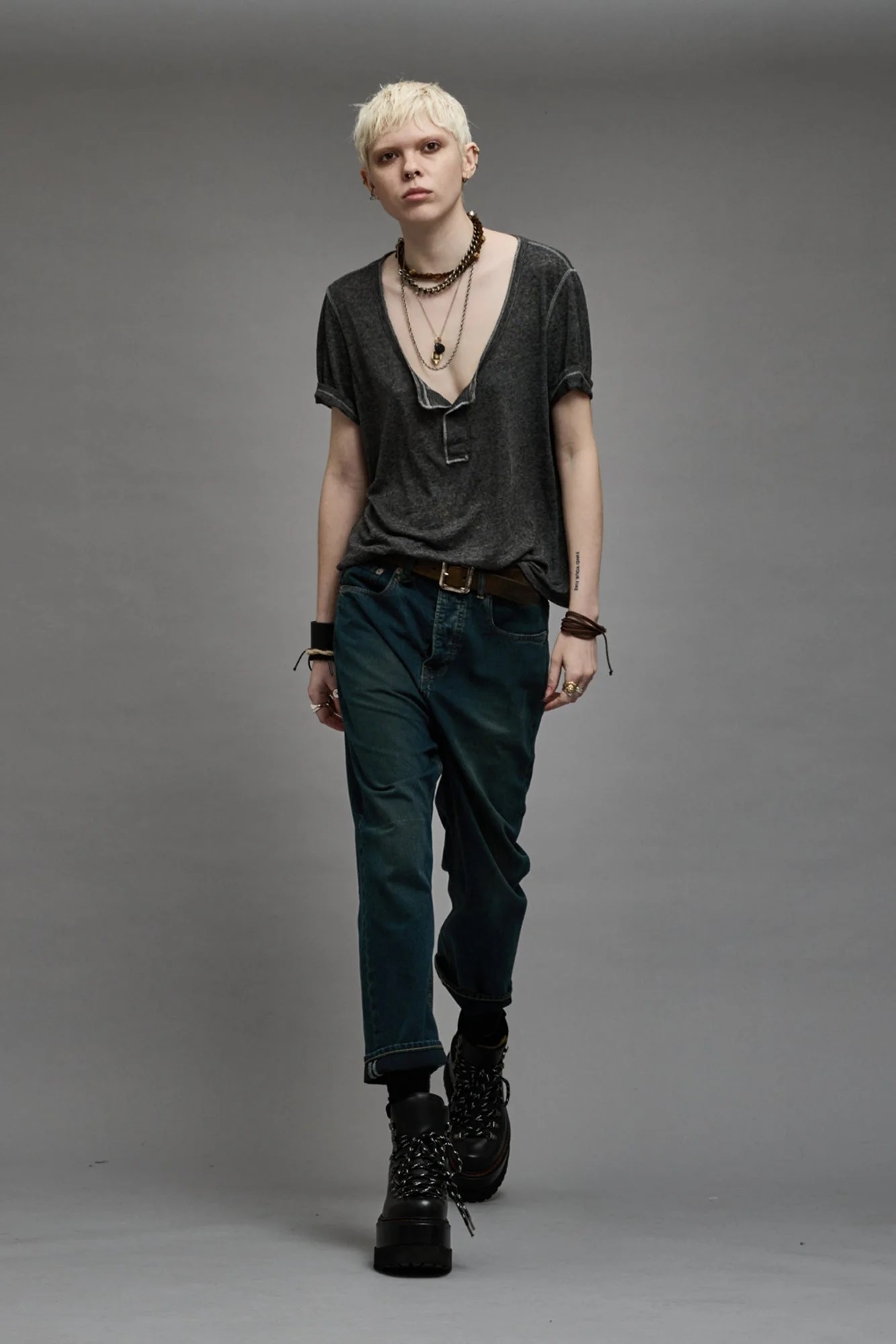 R13 Boyfriend Tailored Drop in Camden Indigo  27