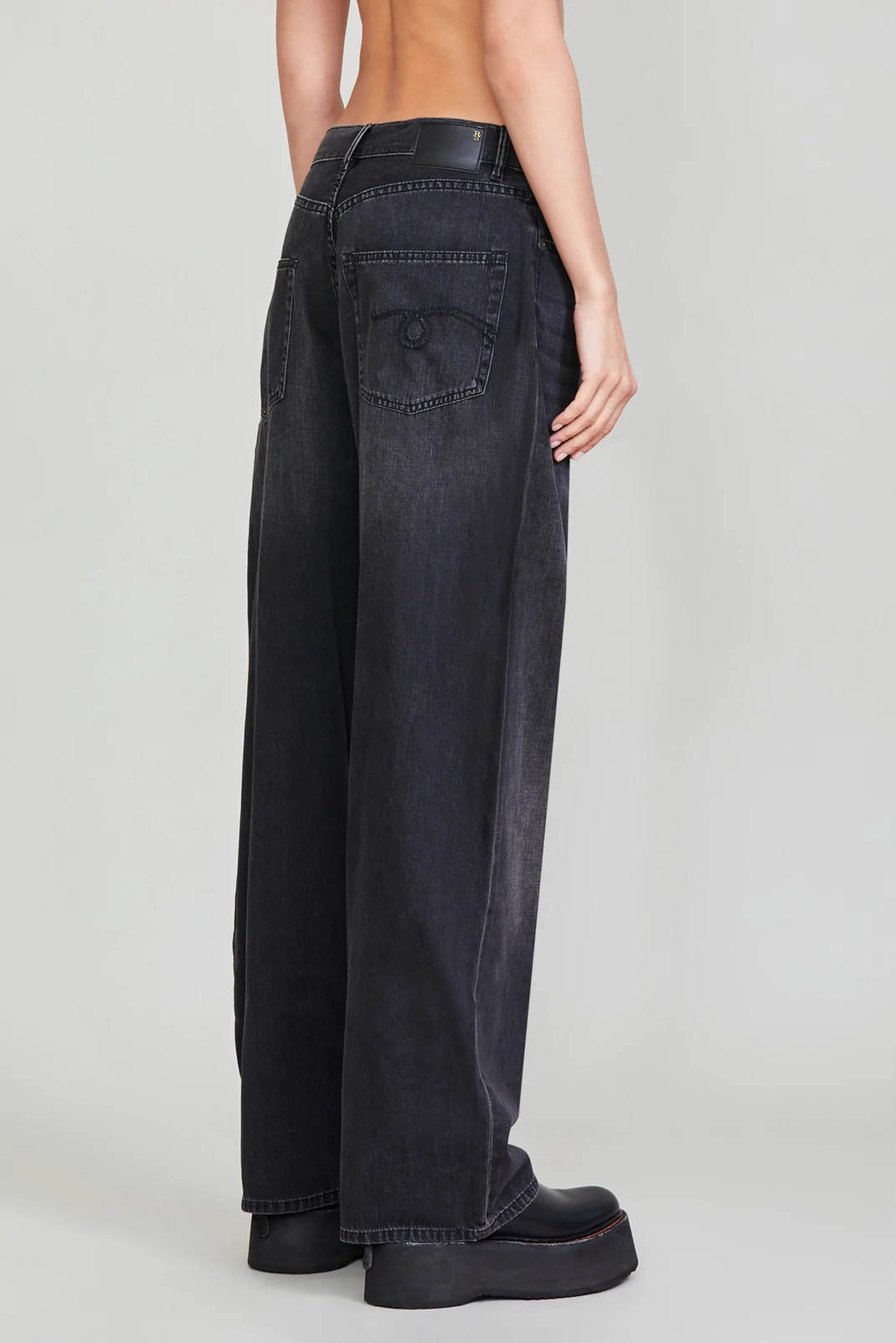 R13 Venti Jeans in Elmore Black 27