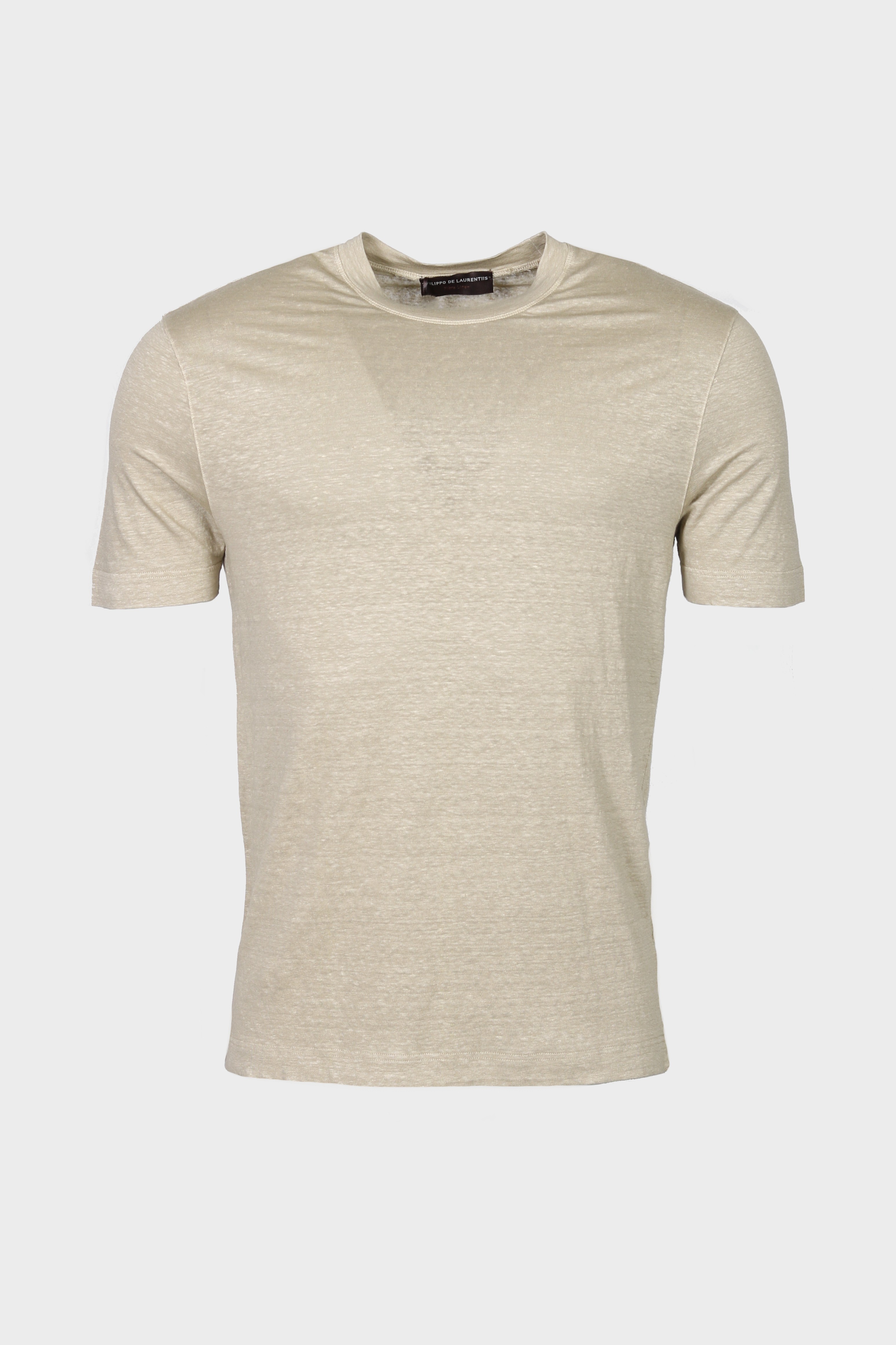 FILIPPO DE LAURENTIIS Linen T-Shirt in Beige