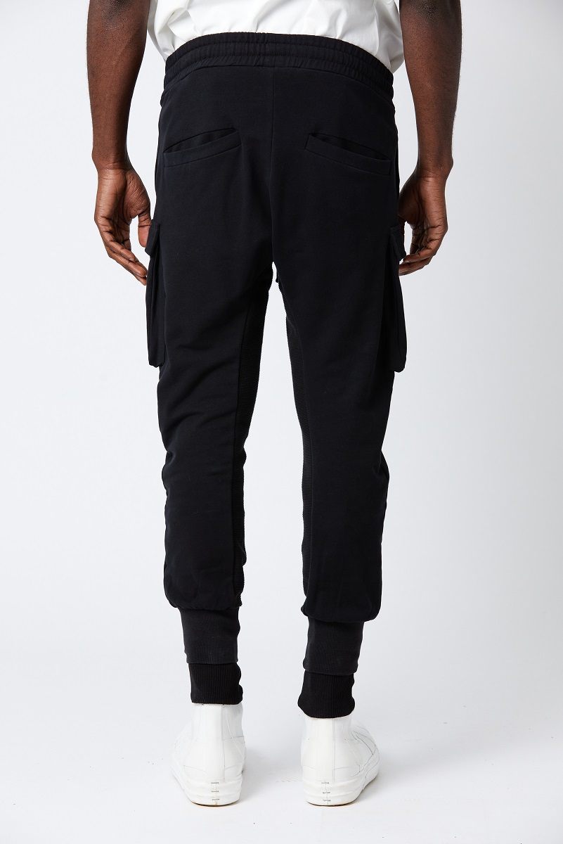 Thom Krom Cargo Sweatpant in Black XL
