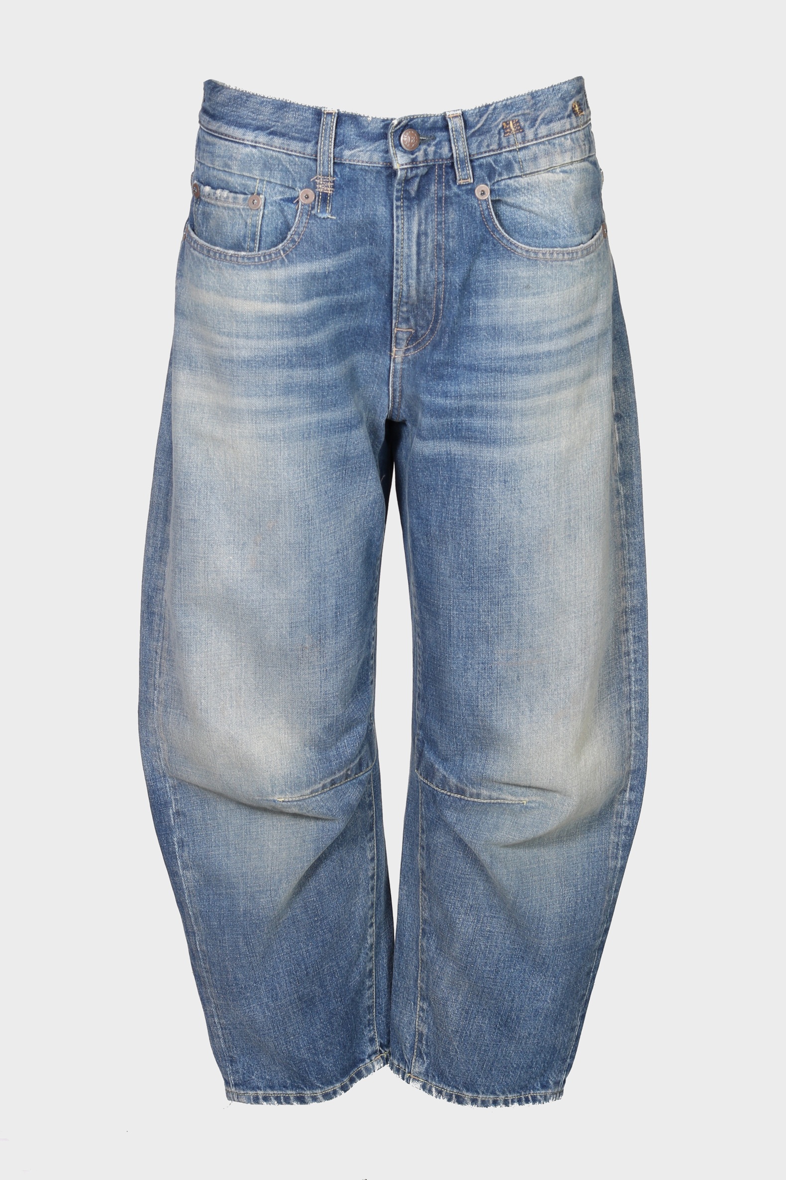 R13 Articulated Knee X-BF Jeans in Hackney Blue