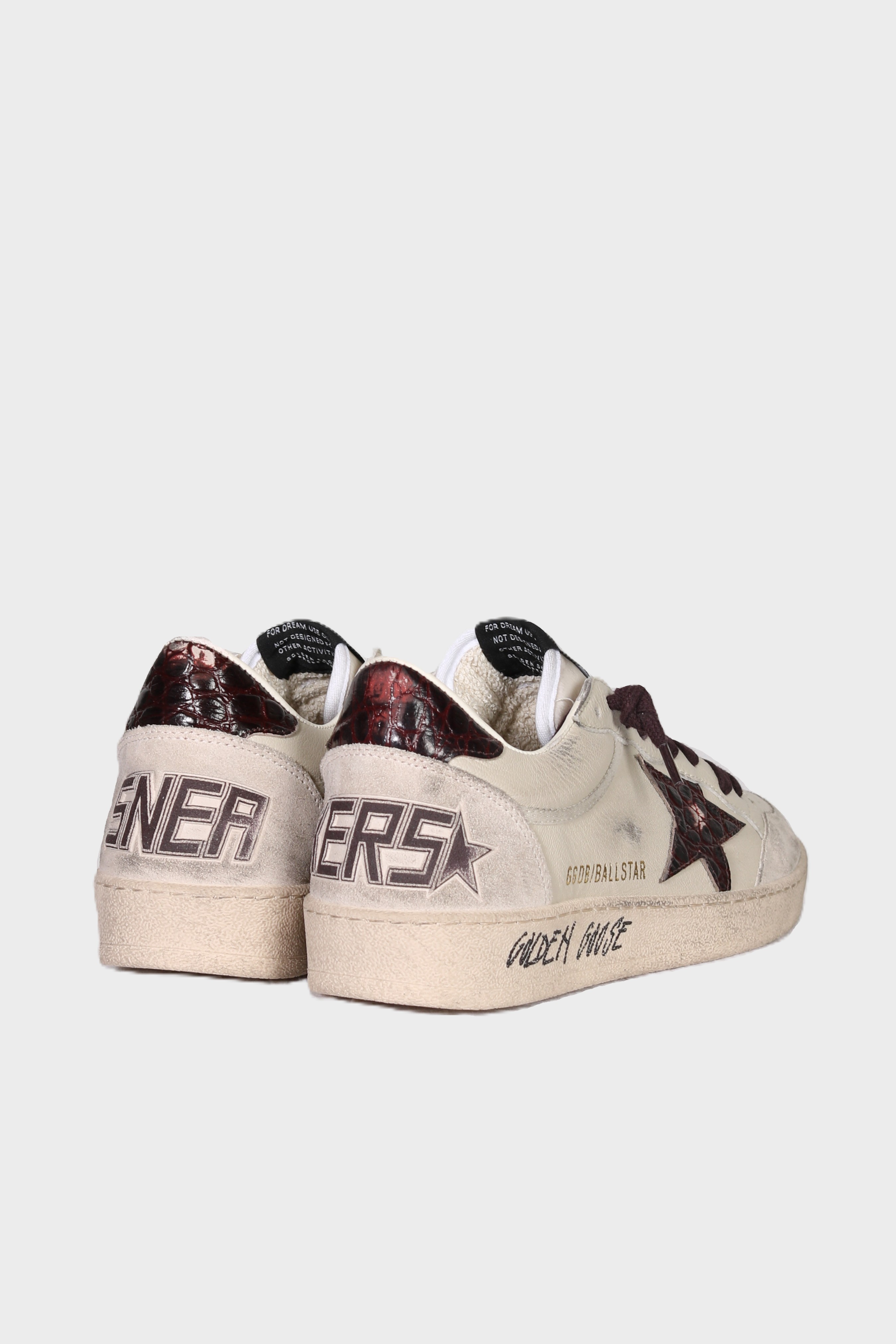 GOLDEN GOOSE Ballstar in Beige/Bordeaux