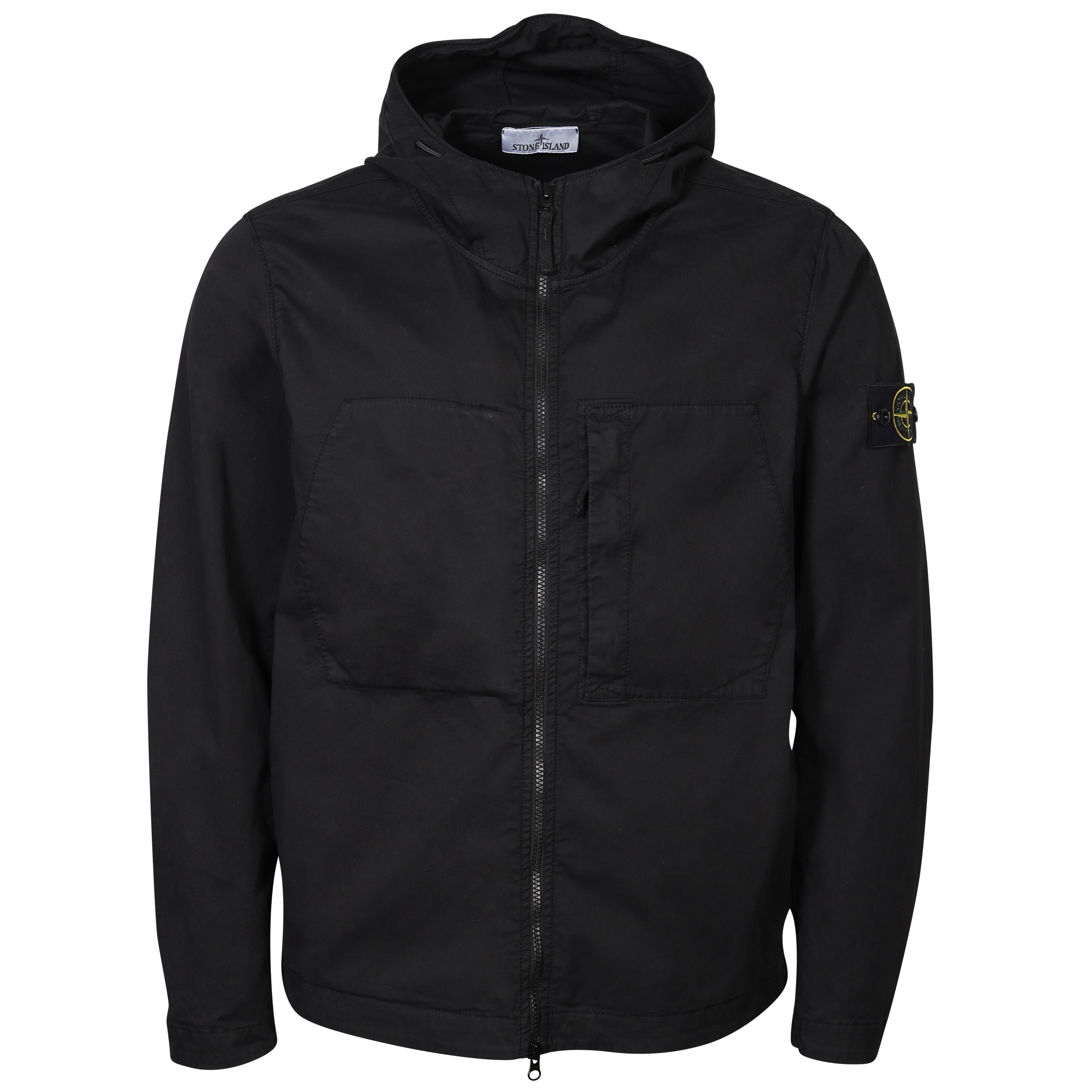 STONE ISLAND Light Cotton Jacket in Black