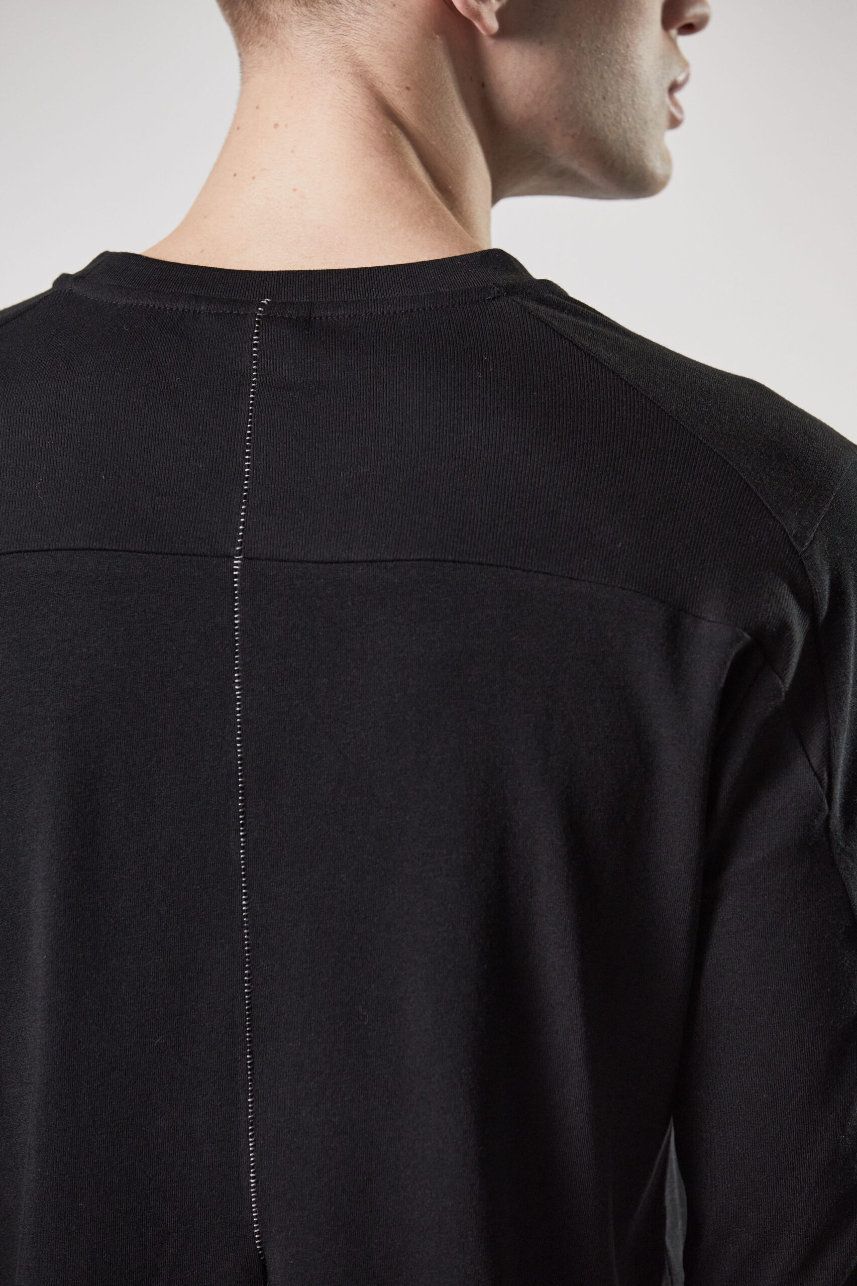 THOM KROM Soft Cotton Stretch Sweatshirt in Black L