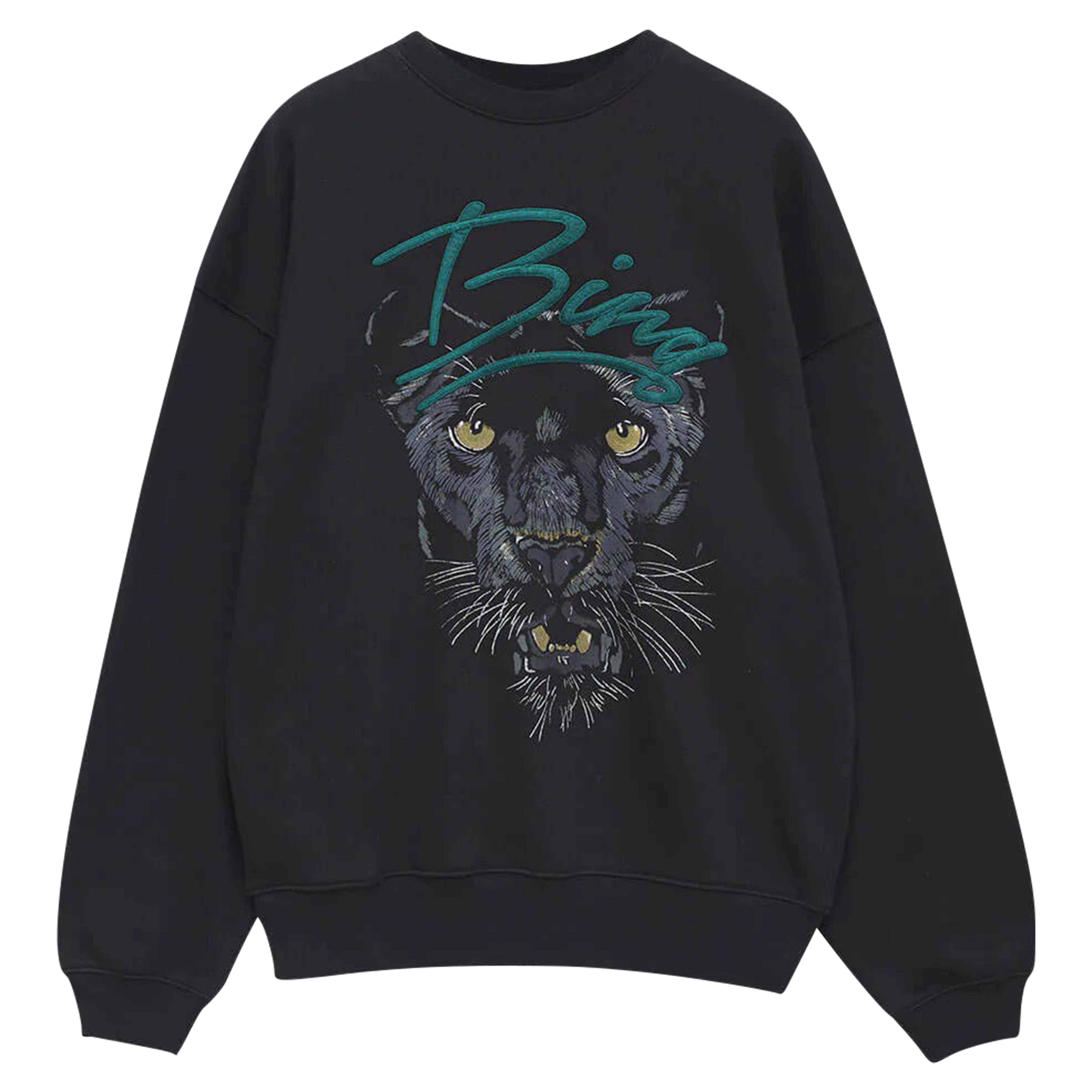 Anine Bing Kenny Sweatshirt Panther Vintage Black