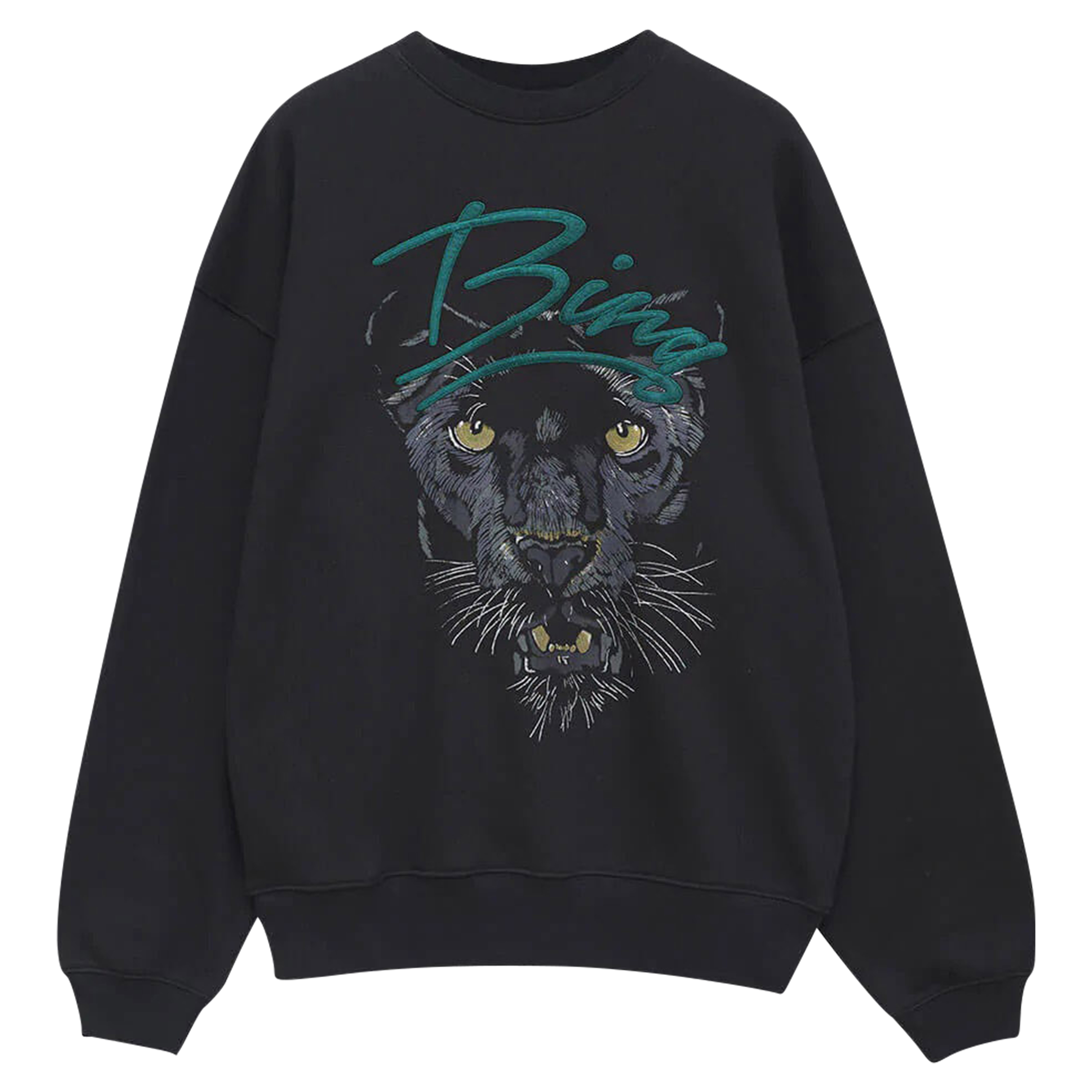 Anine Bing Kenny Sweatshirt Panther Vintage Black XS