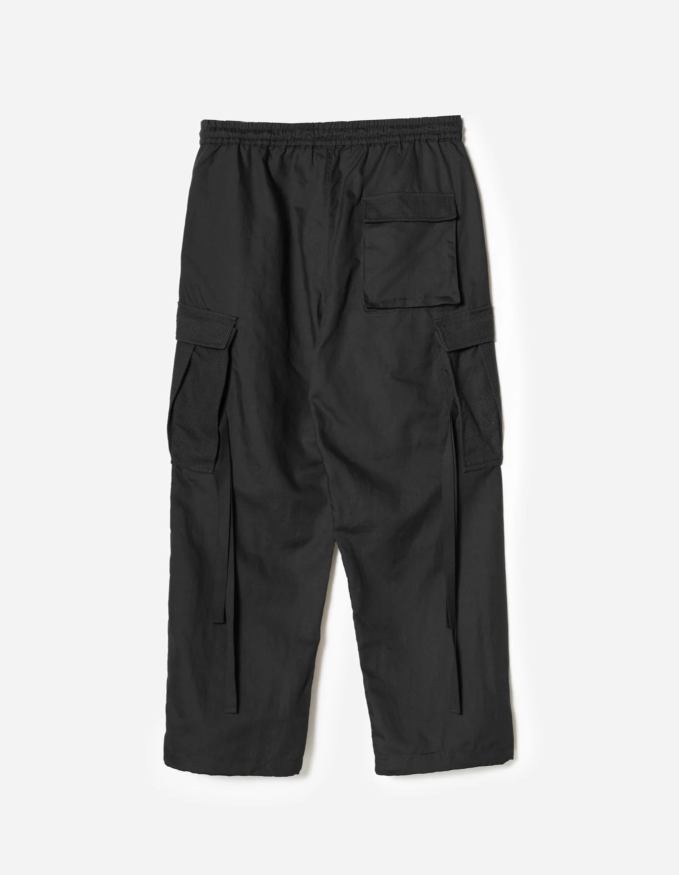 MAHARISHI 7110 Hemp Utility Cargo Track Pants in Black