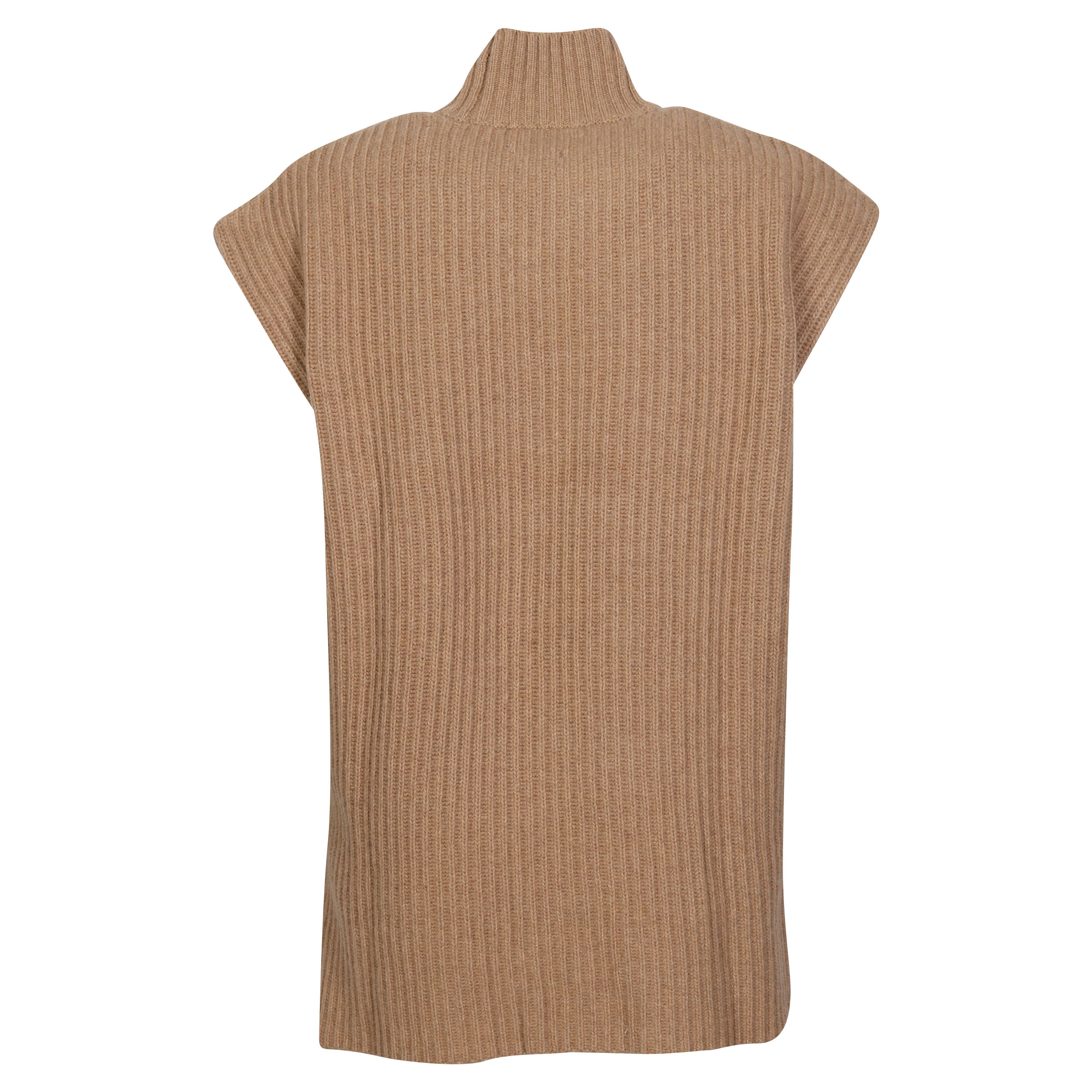 Ganni Recycled Wool Vest Camel