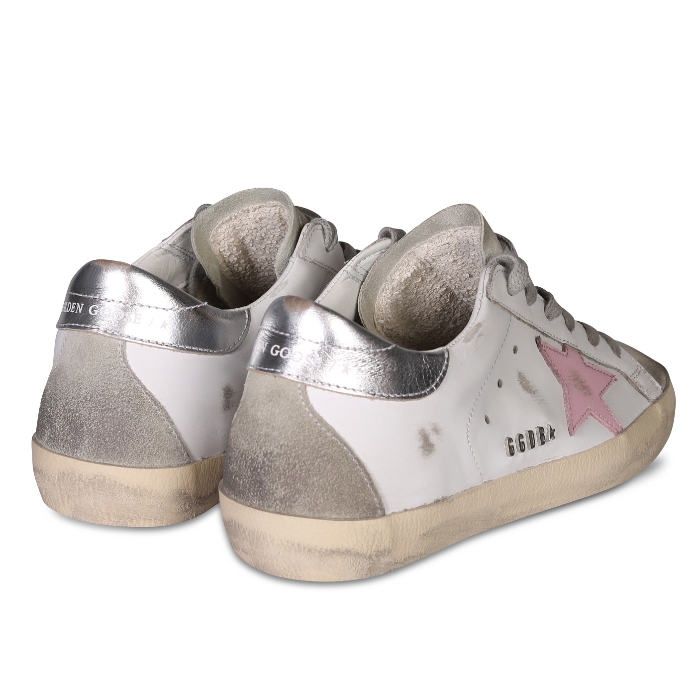 GOLDEN GOOSE Sneaker Super-Sta in White/Pink 40