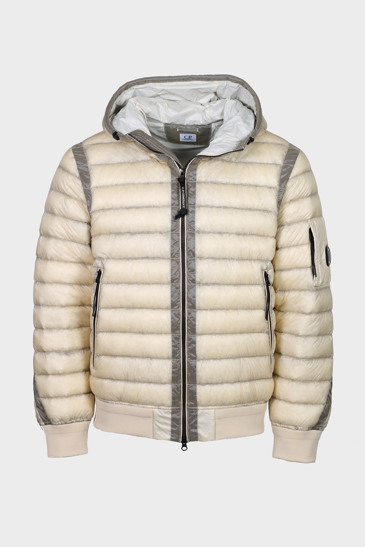 C.P. COMPANY D.D. Shell Hodded Light Down Jacket in Frozen Dew