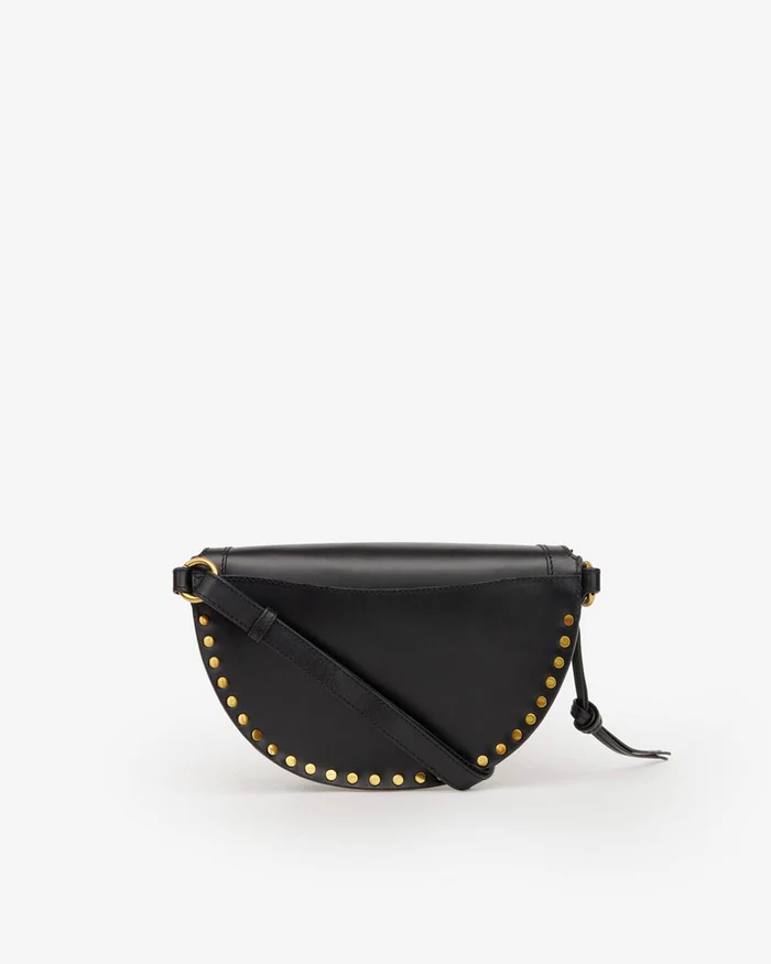 ISABEL MARANT Skano Fannypack in Black Shiny with Studs