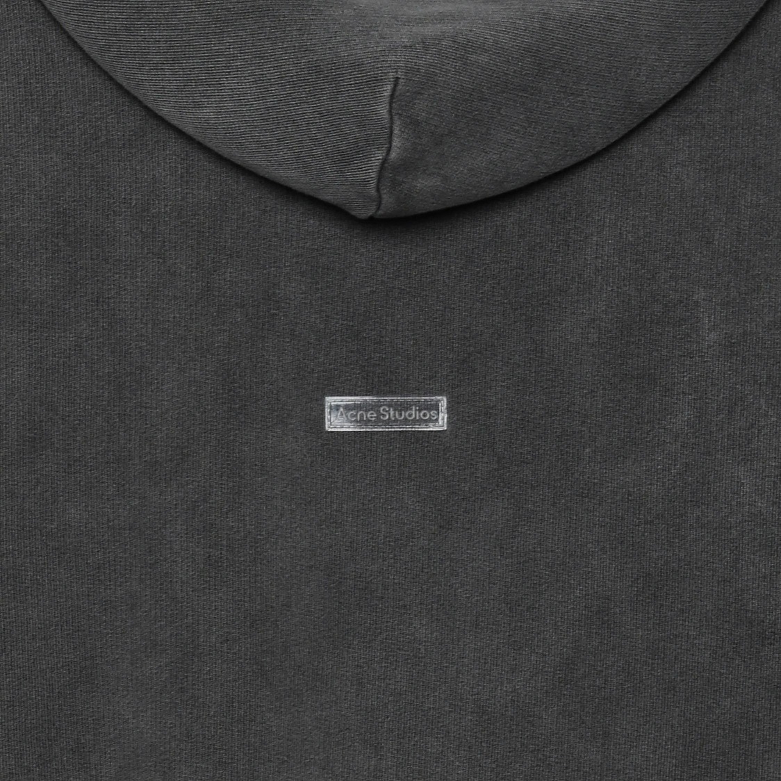 Acne Studios Vintage Cropped Hoodie in Faded Black M