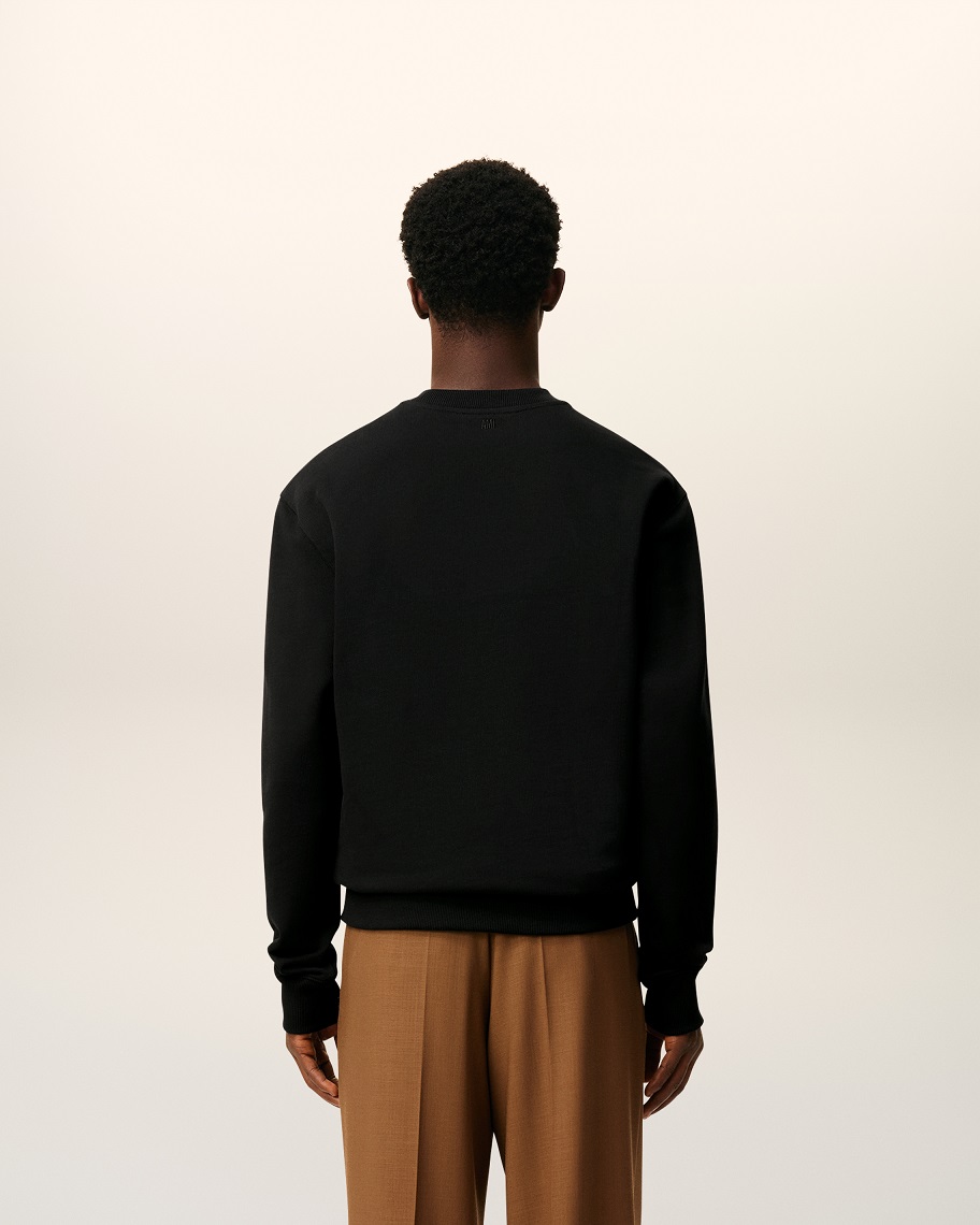 AMI PARIS de Coeur Sweatshirt in Black/Red