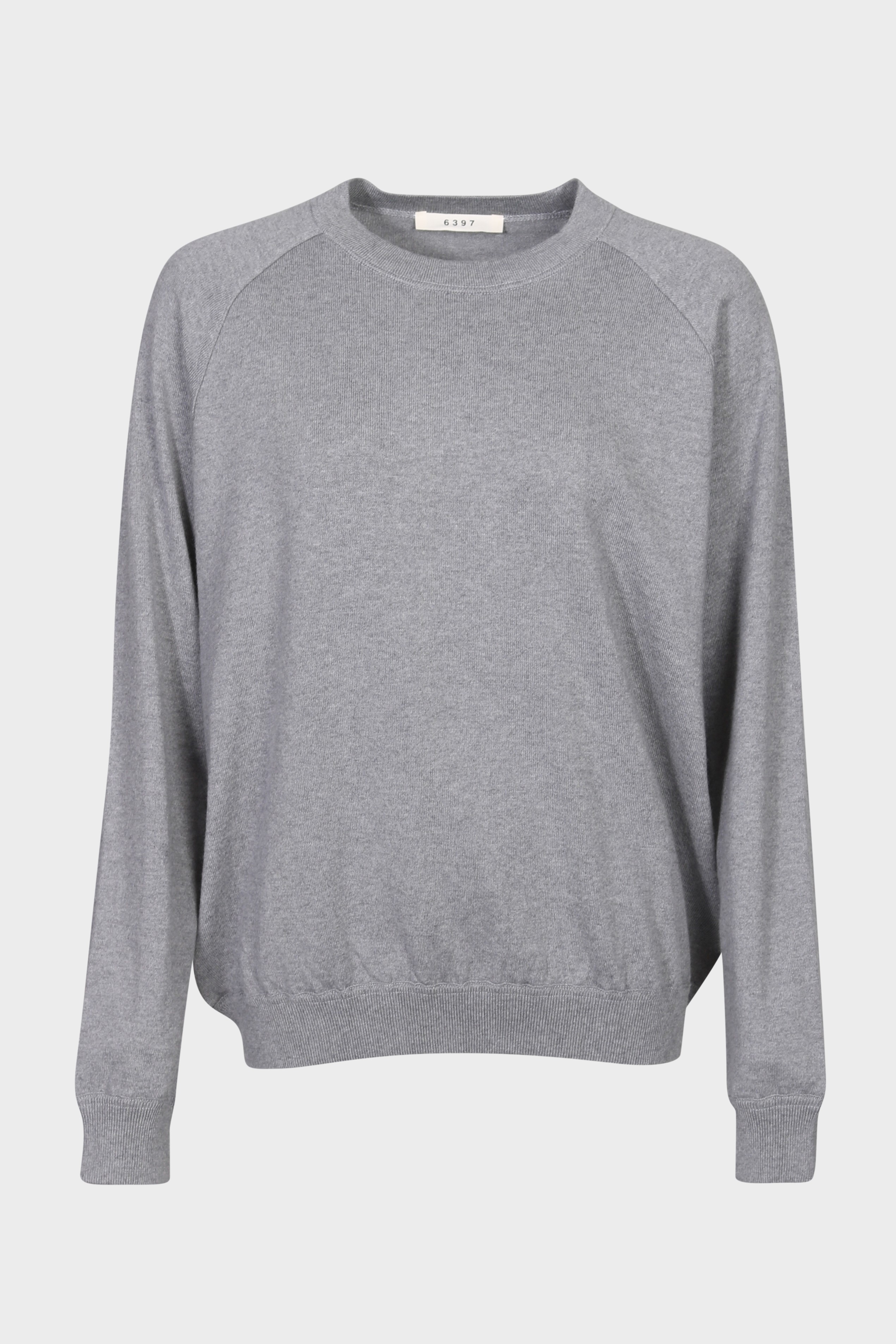 6397 Knit Pullover in Mid Grey