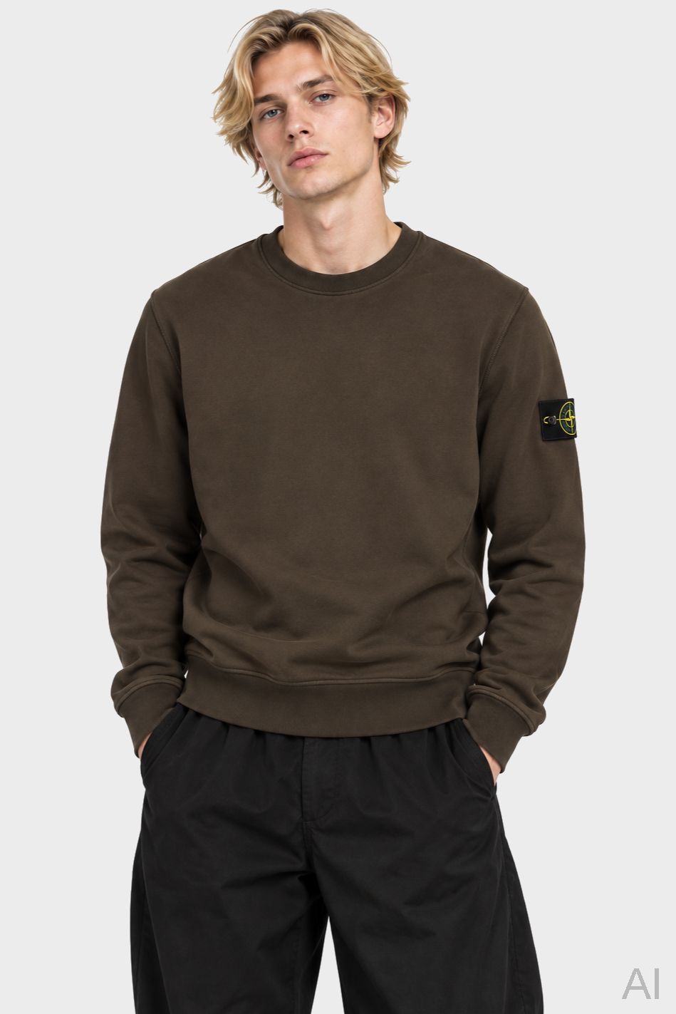 STONE ISLAND Sweatshirt in Dark Olive