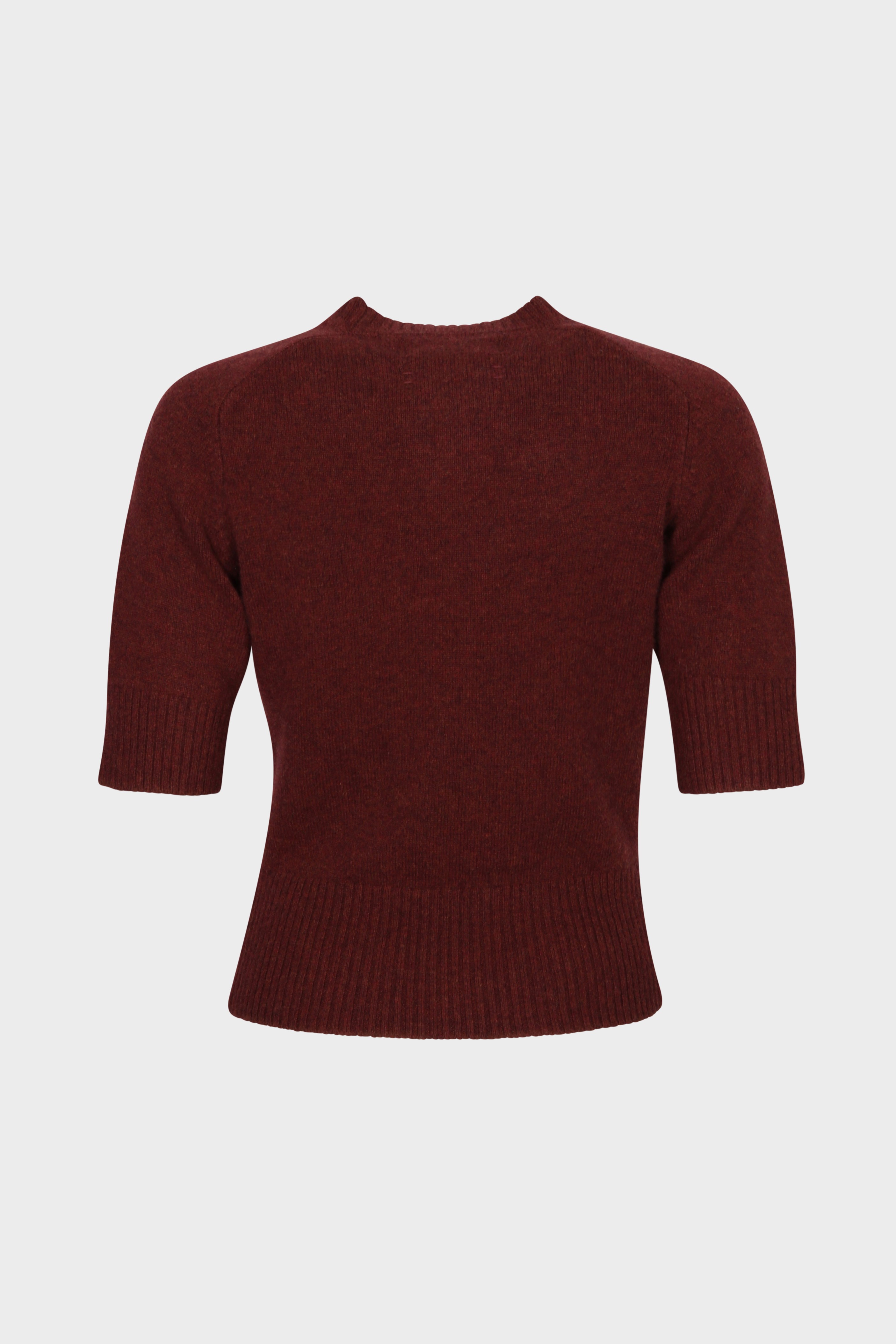 EXTREME CASHMERE Short Sleeve Sweater N°374 Lauren in Maroon