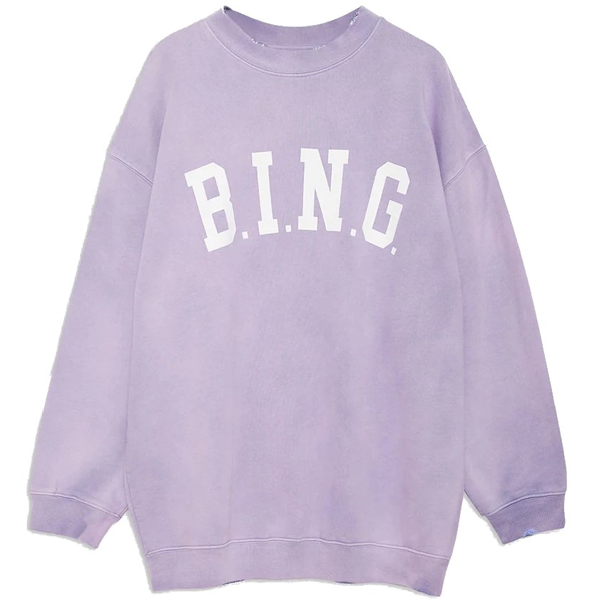 ANINE BING Tyler Sweatshirt Washed Lavender