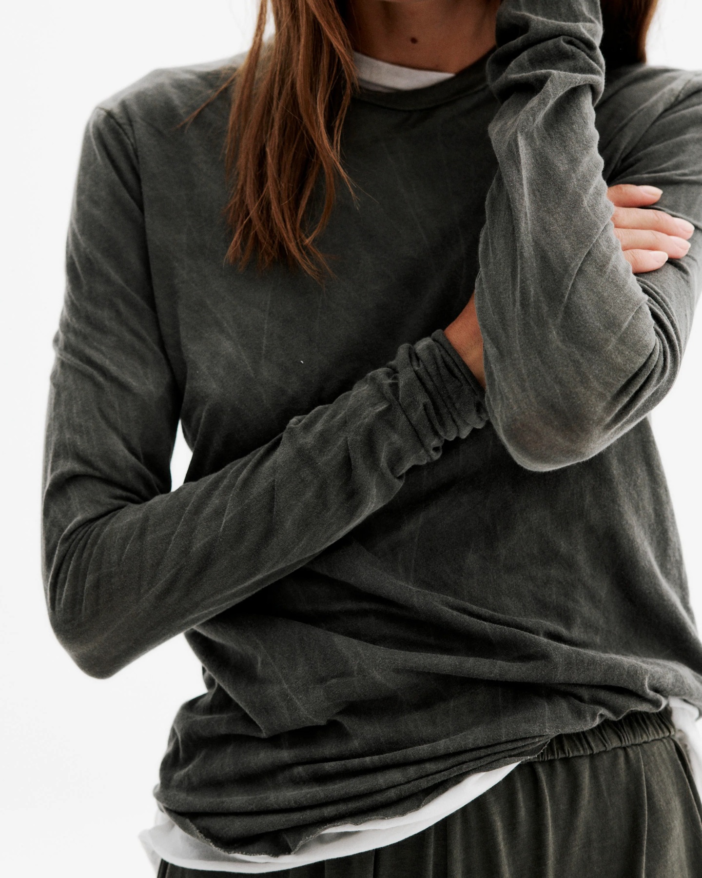 ALL III Stella Light Cotton Longsleeve in Army Green