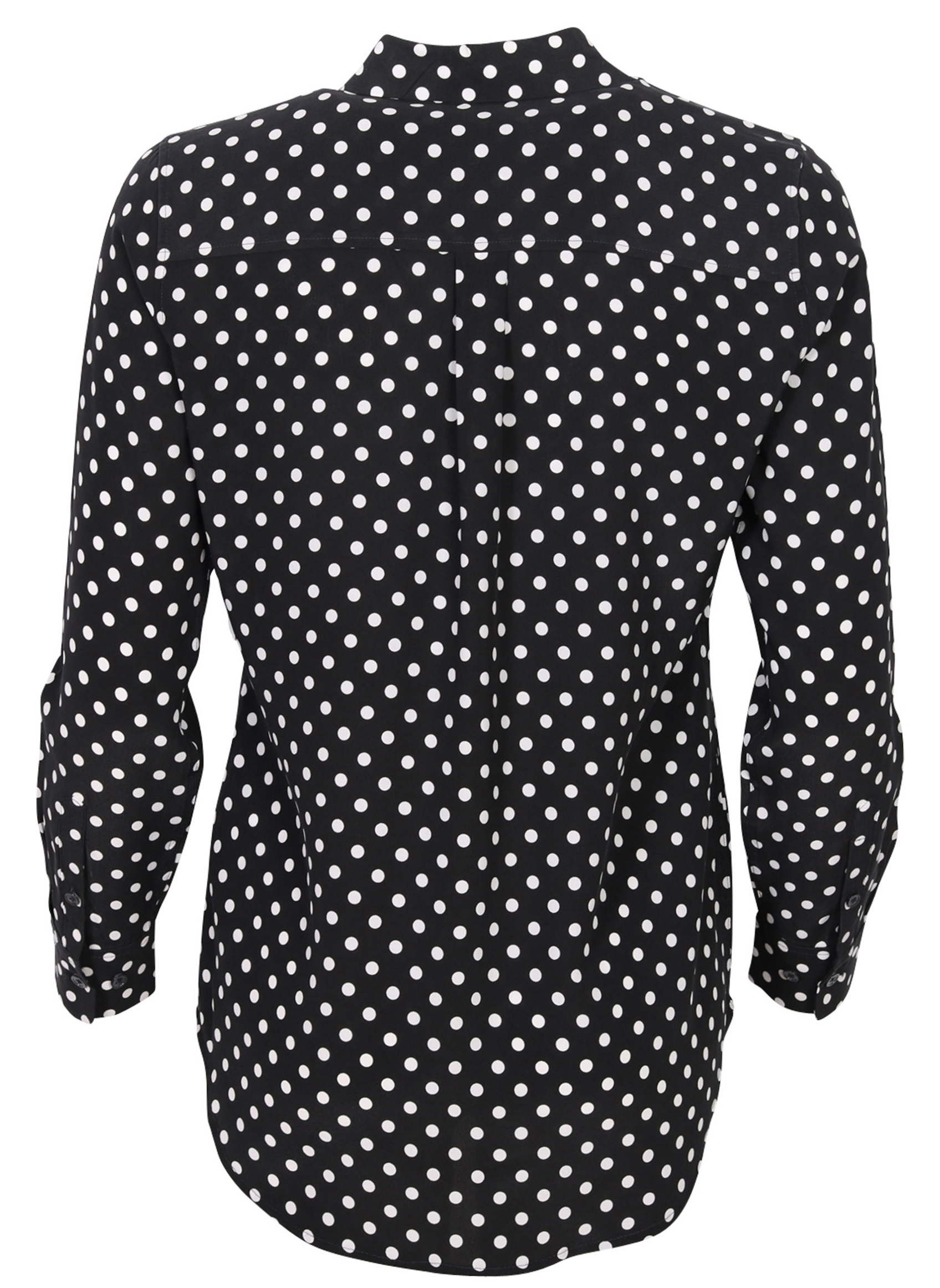 Equipment Silk Shirt Black White Dots
