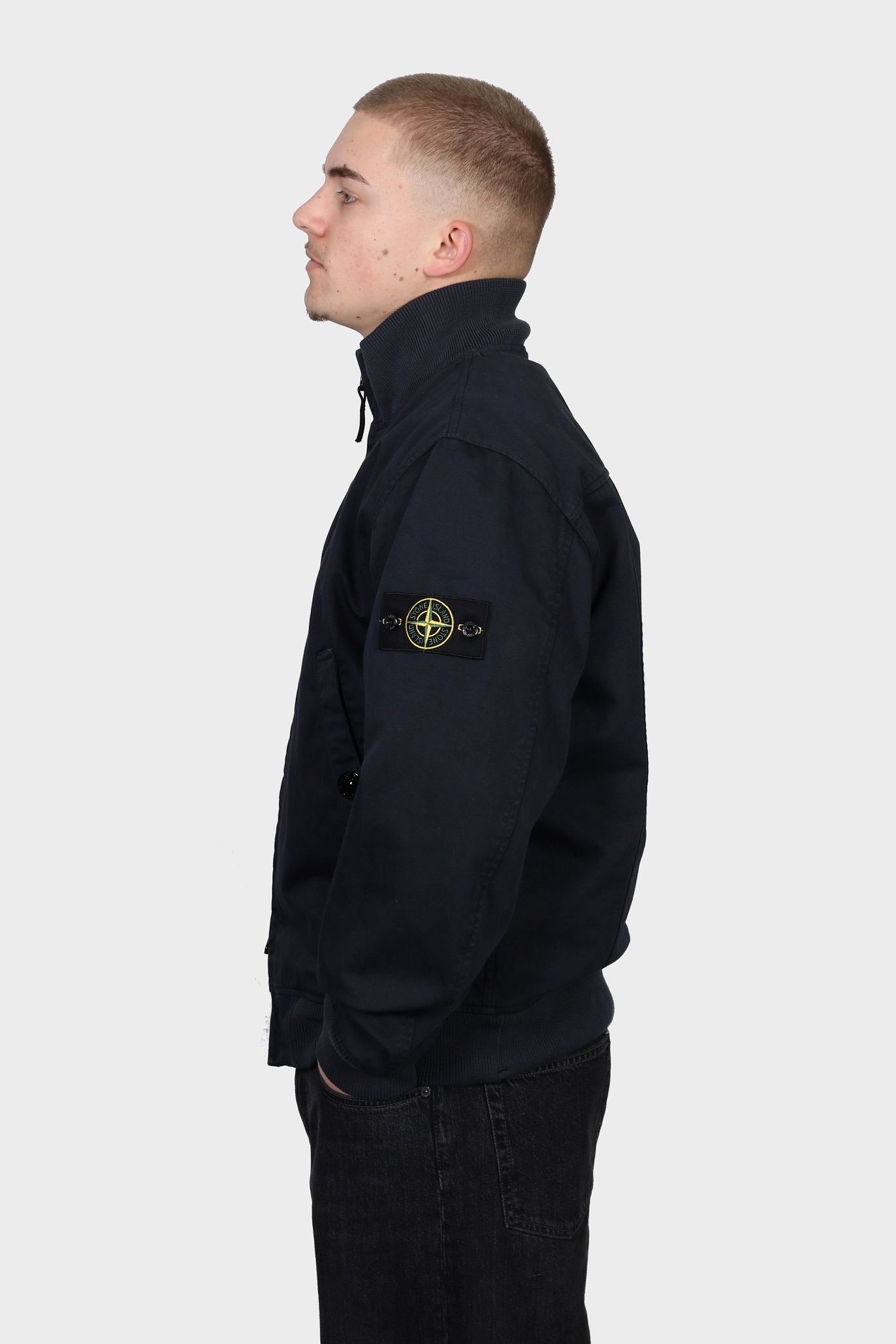 STONE ISLAND Raso Gommato 3L Jacket in Navy STONE ISLAND Raso Gommato 3L Jacket in Navy