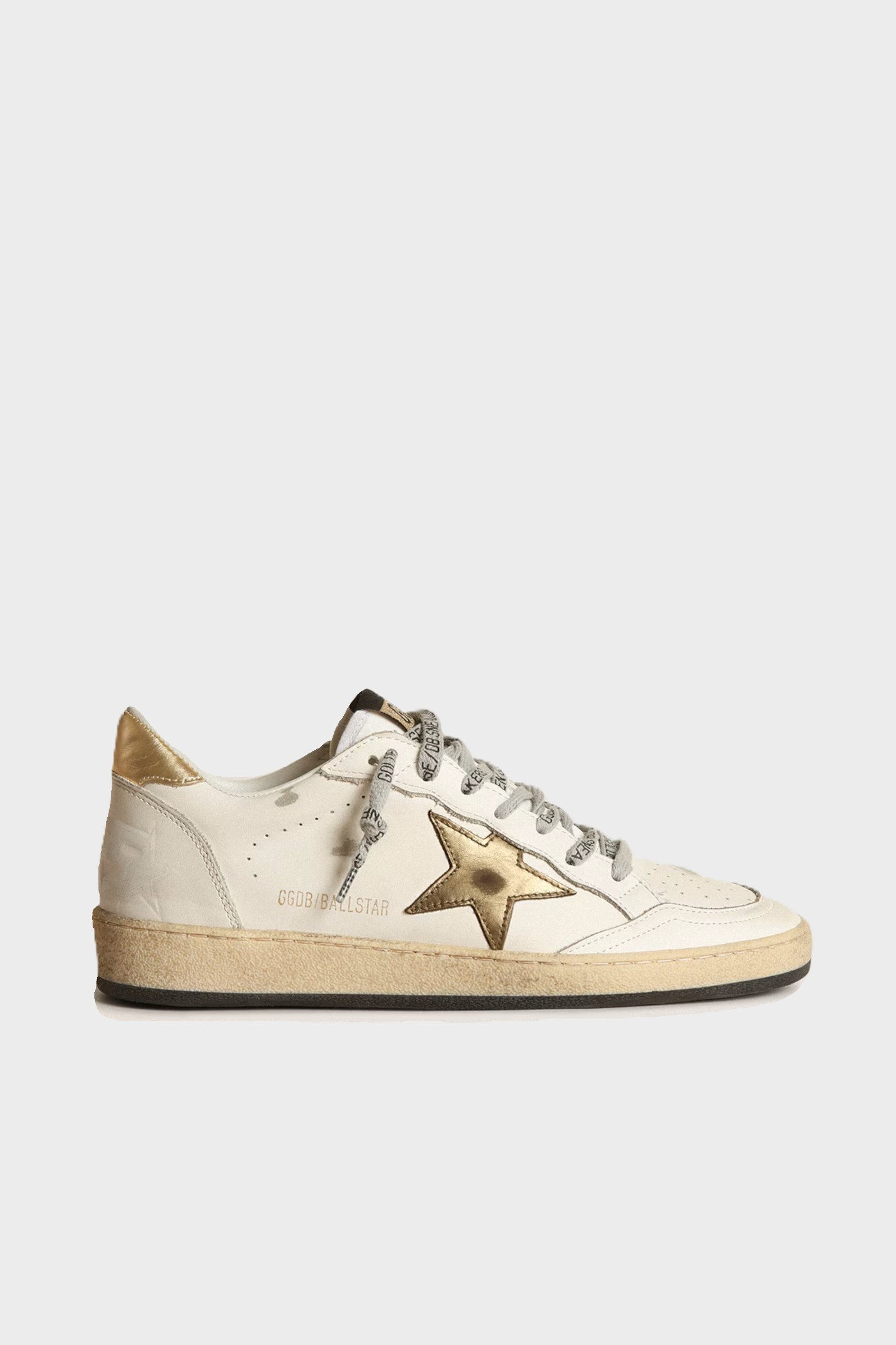 GOLDEN GOOSE Ballstar in White/Gold 41
