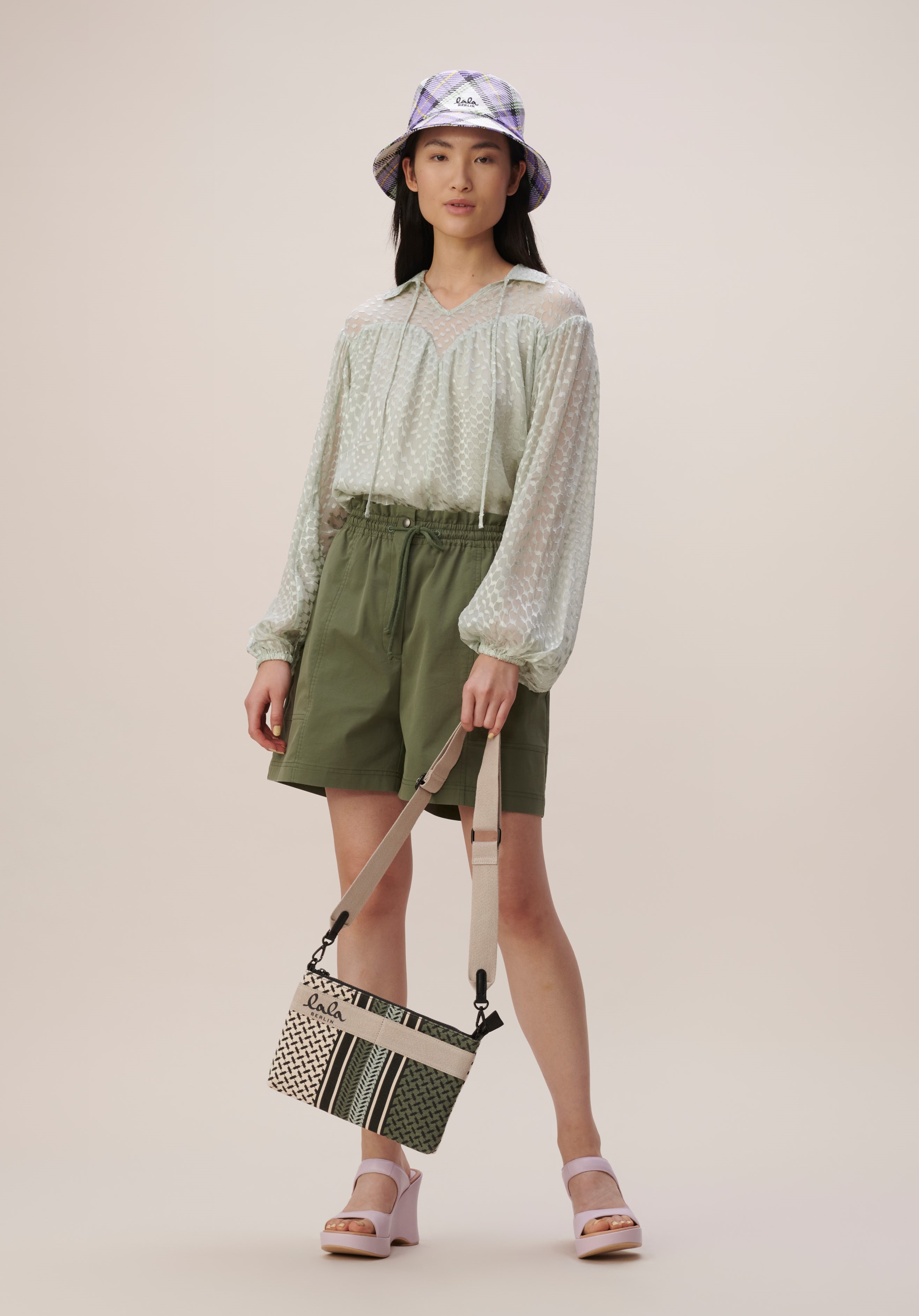 Lala Berlin Cleo Crossbody Bag Olive Matcha
