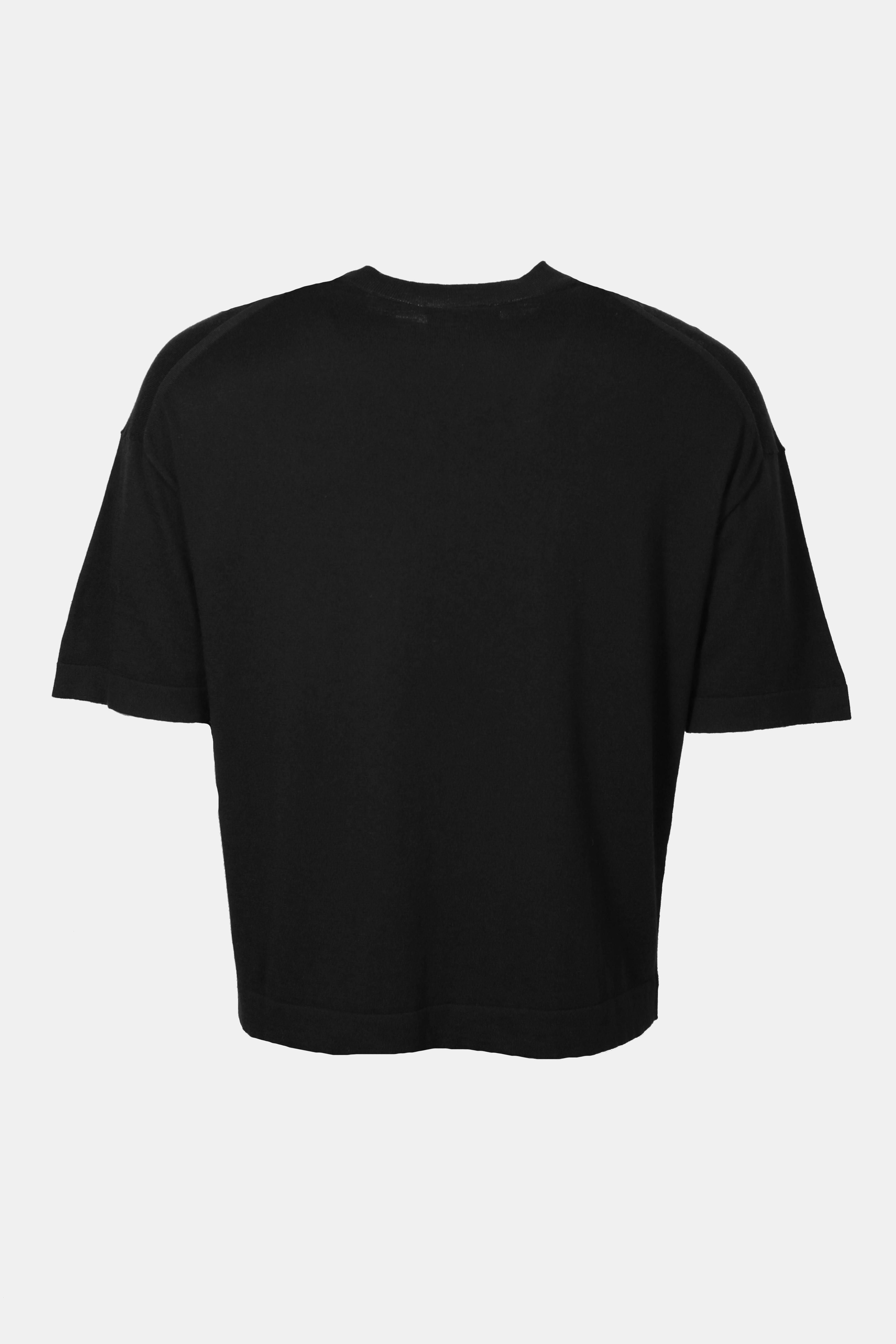 YACAIA Cotton/Cashmere T-Shirt in Black