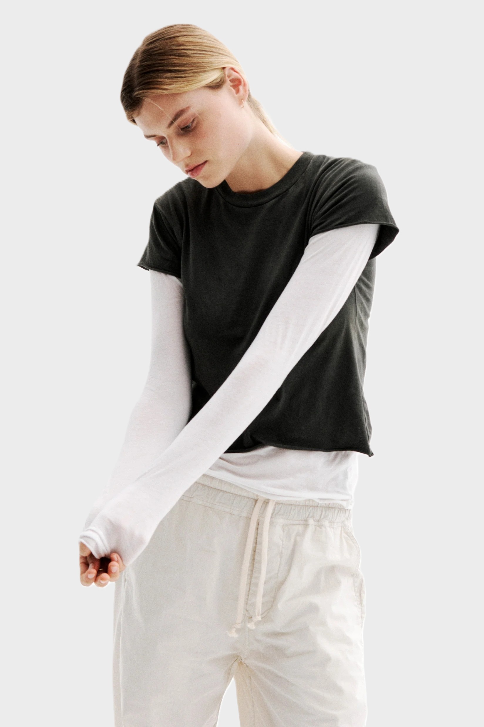 ALL III Stella Light Cotton Longsleeve in White