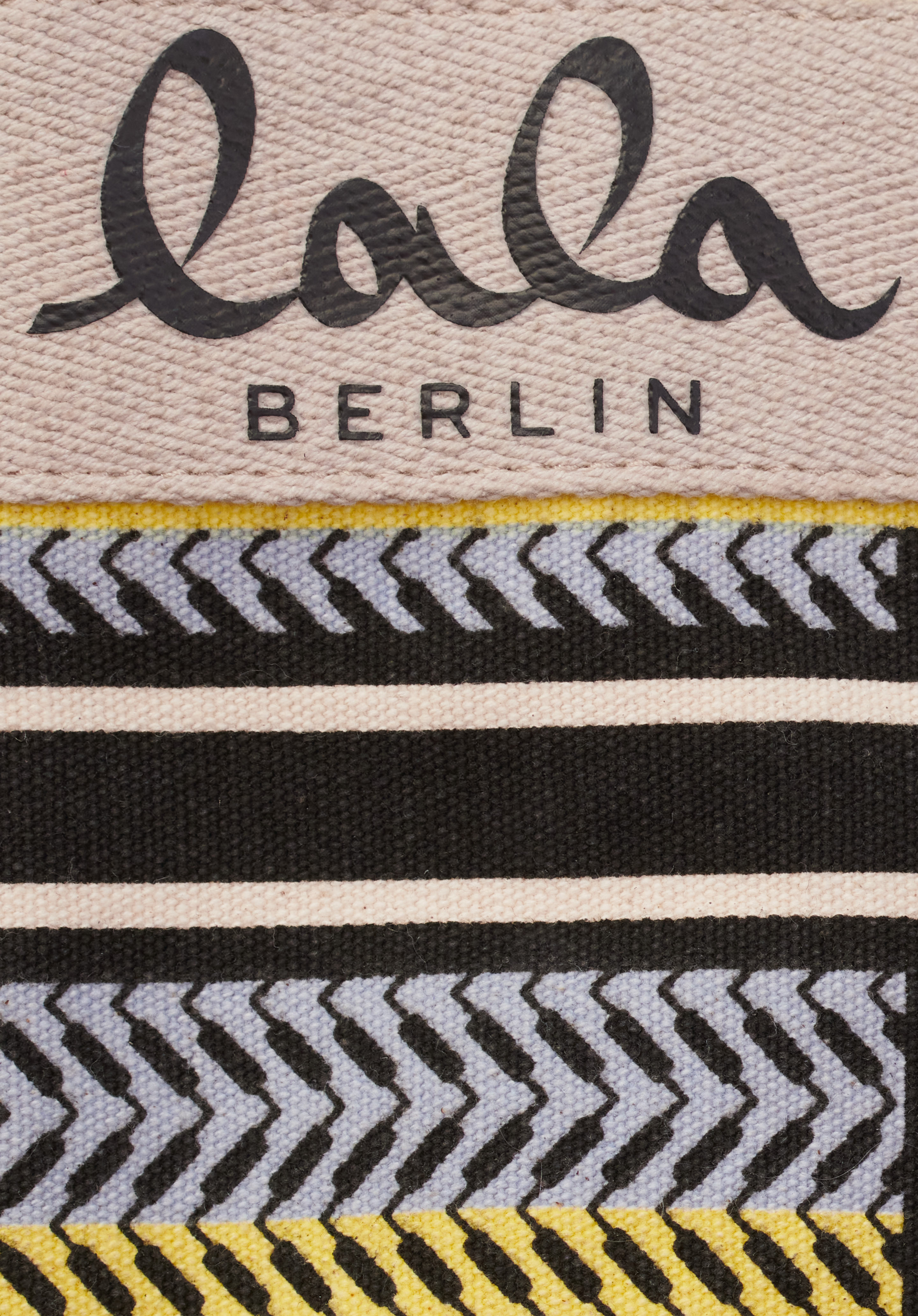Lala Berlin Carmela Tote Bag Blue x Lime