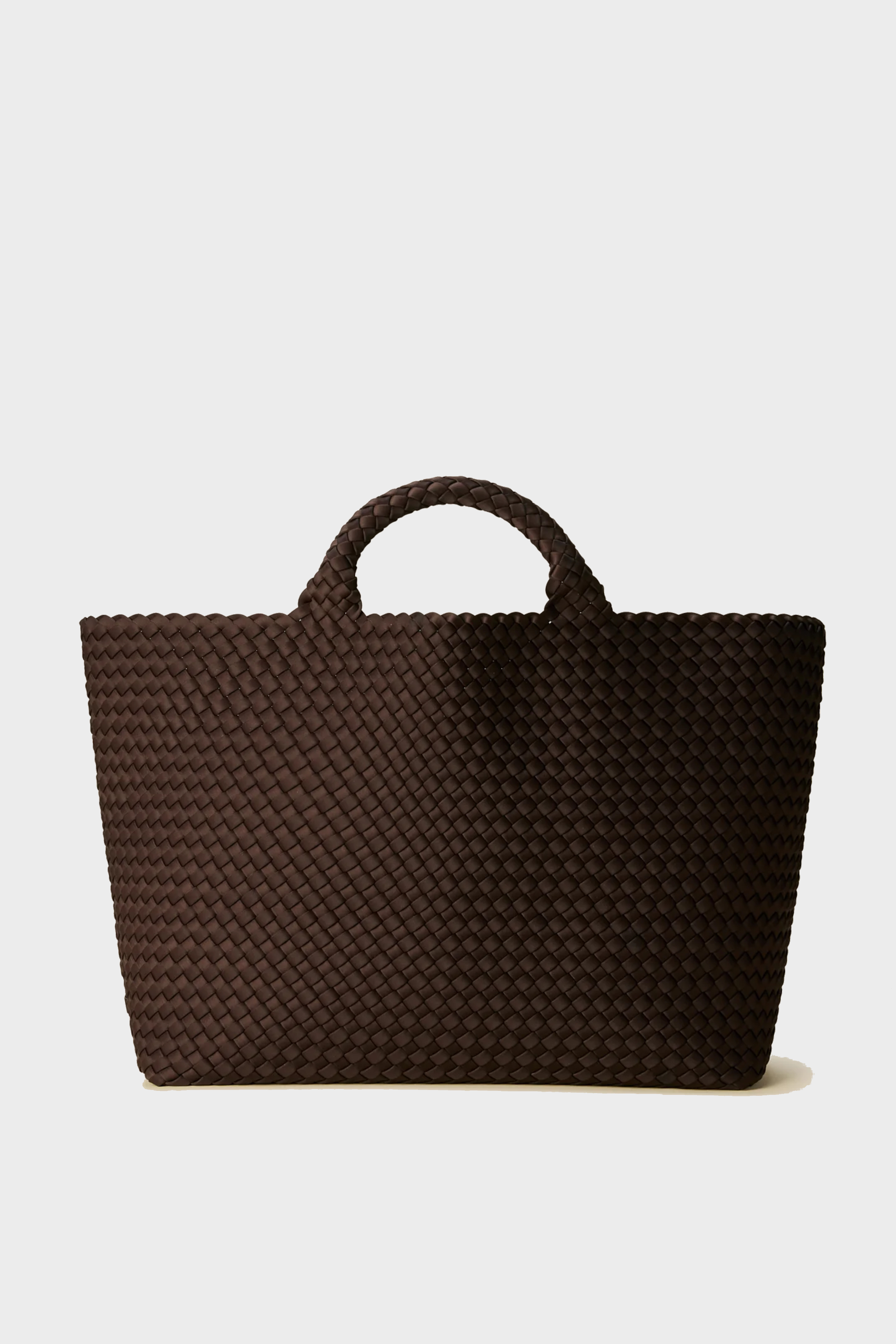 NAGHEDI Handwoven Large Tote St. Barth in Chocolate