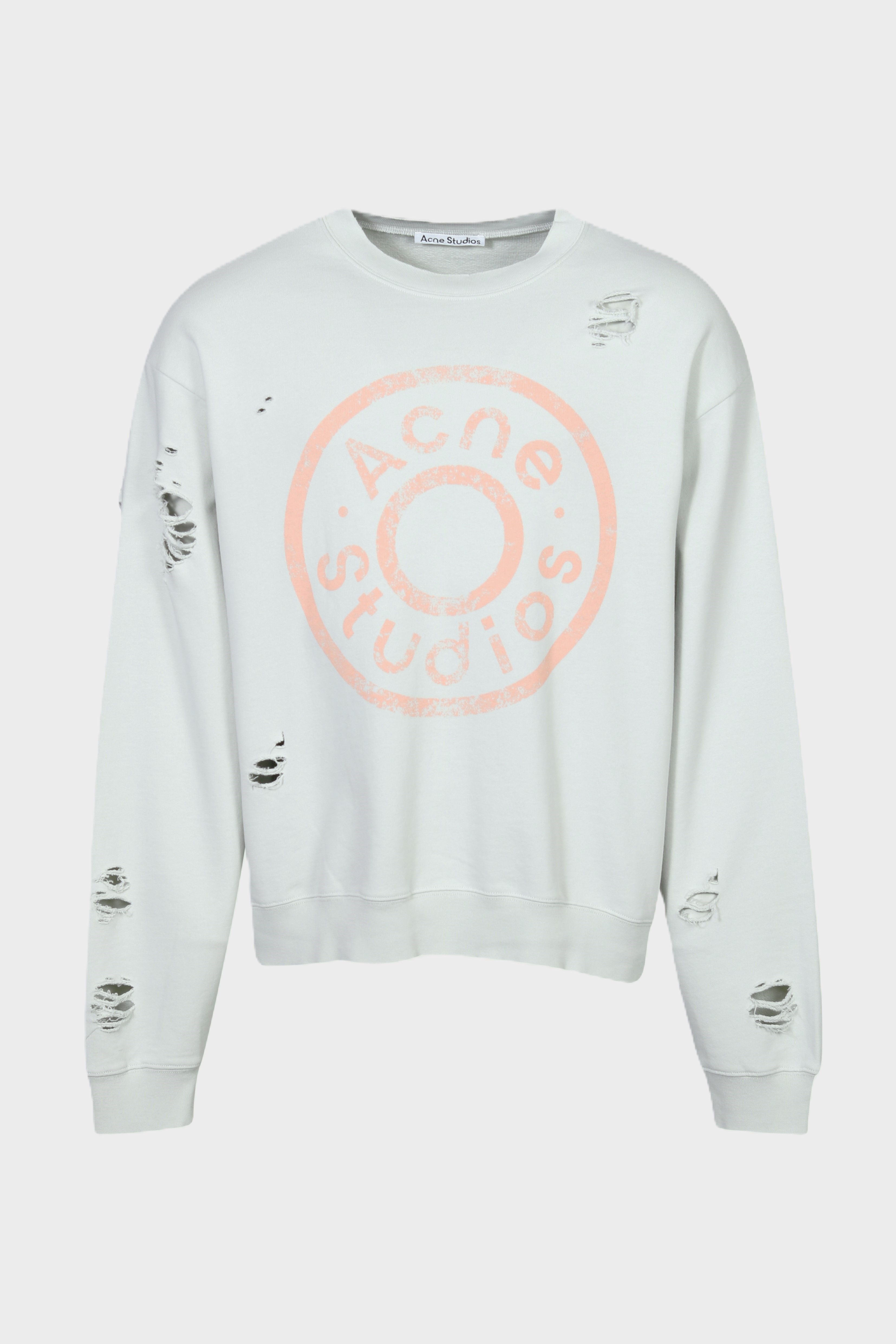 ACNE STUDIOS Logo Sweatshirt in Ice Blue ACNE STUDIOS Logo Sweatshirt in Ice Blue