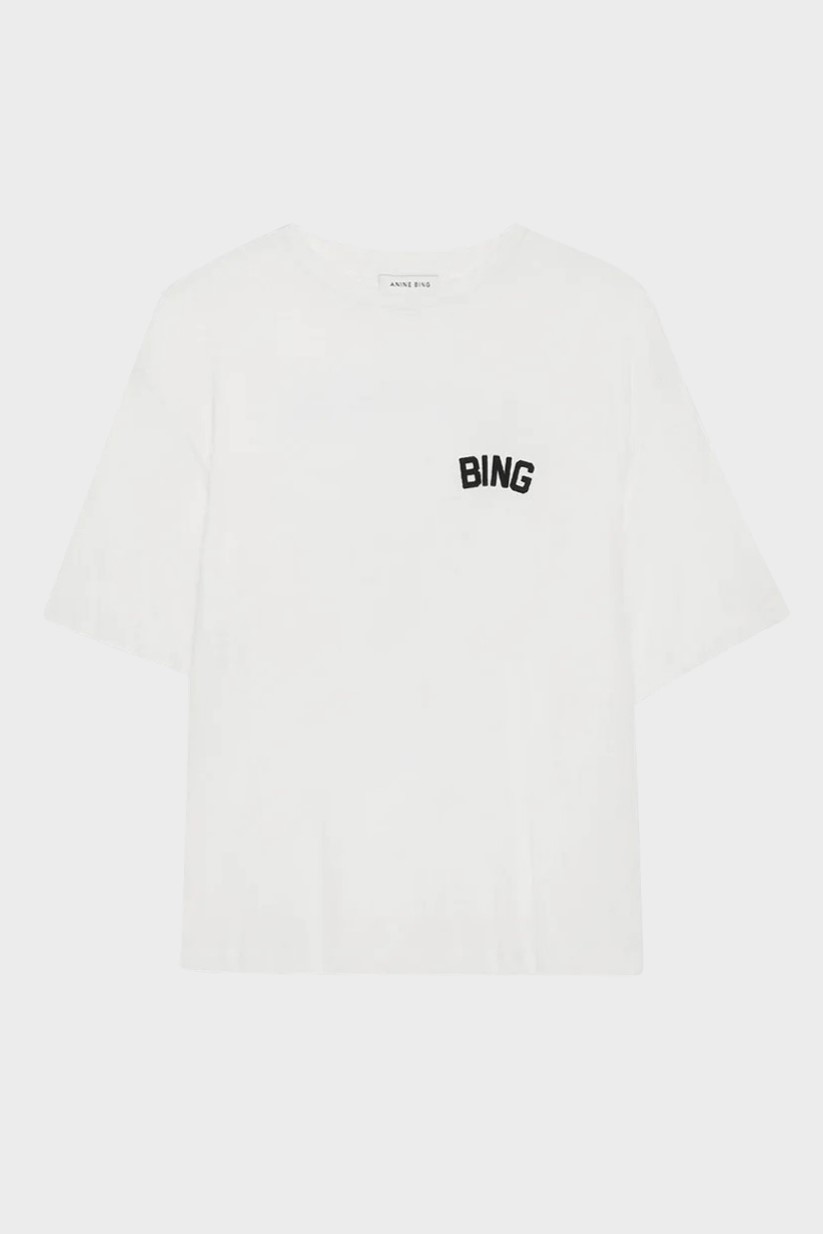 ANINE BING Louis Tee Hollywood in White S