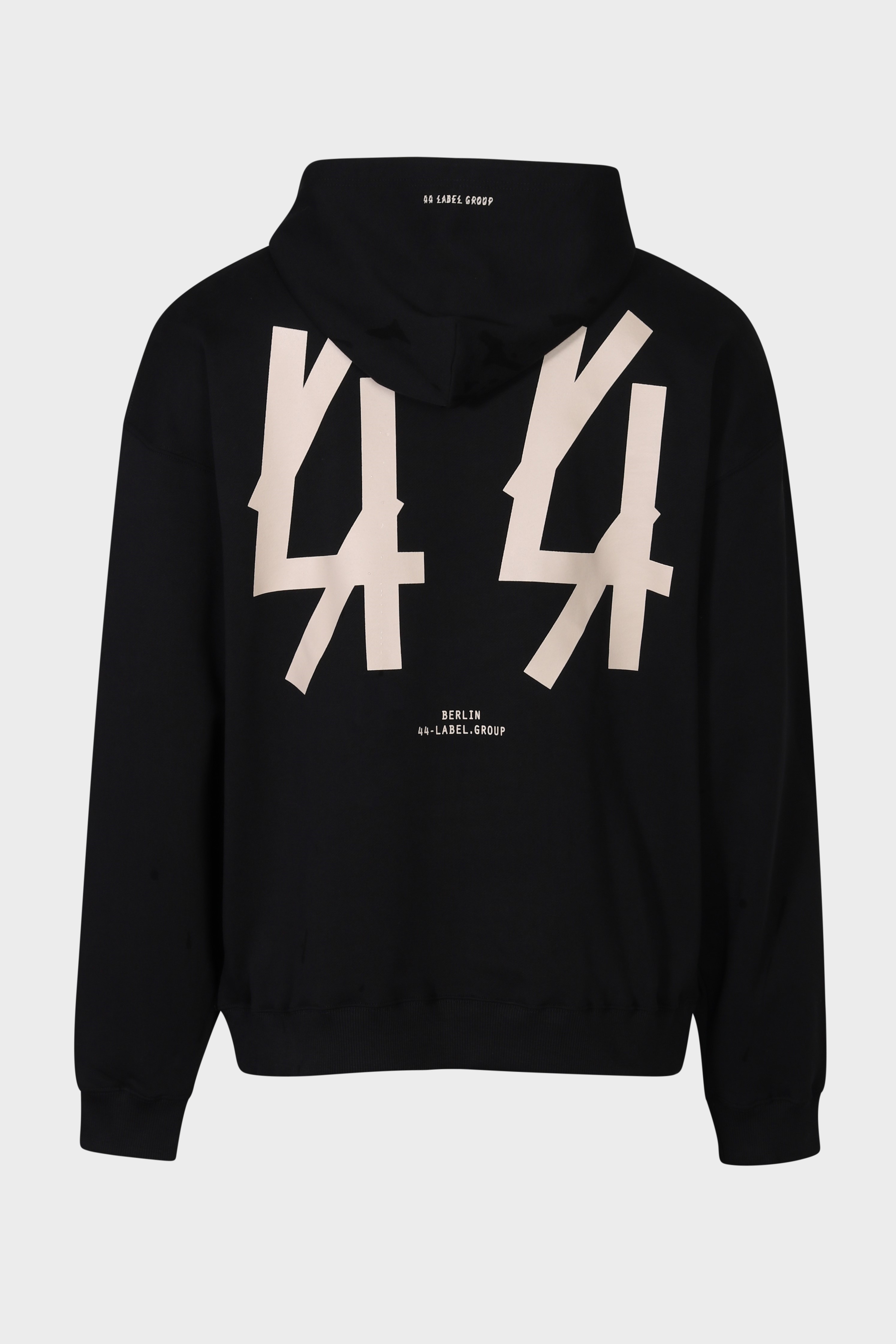 44 LABEL GROUP New Classic Hoodie in Black/Dirty White 44 LABEL GROUP New Classic Hoodie in Black/Dirty White
