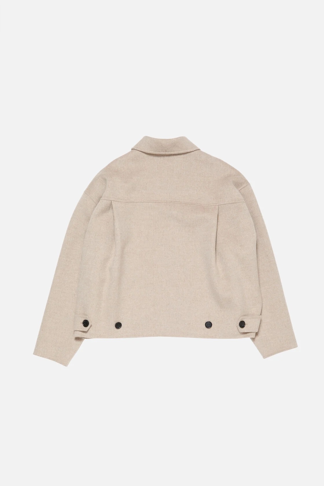 ACNE STUDIOS Boxy Fit Wool Jacket in Oatmeal Melange