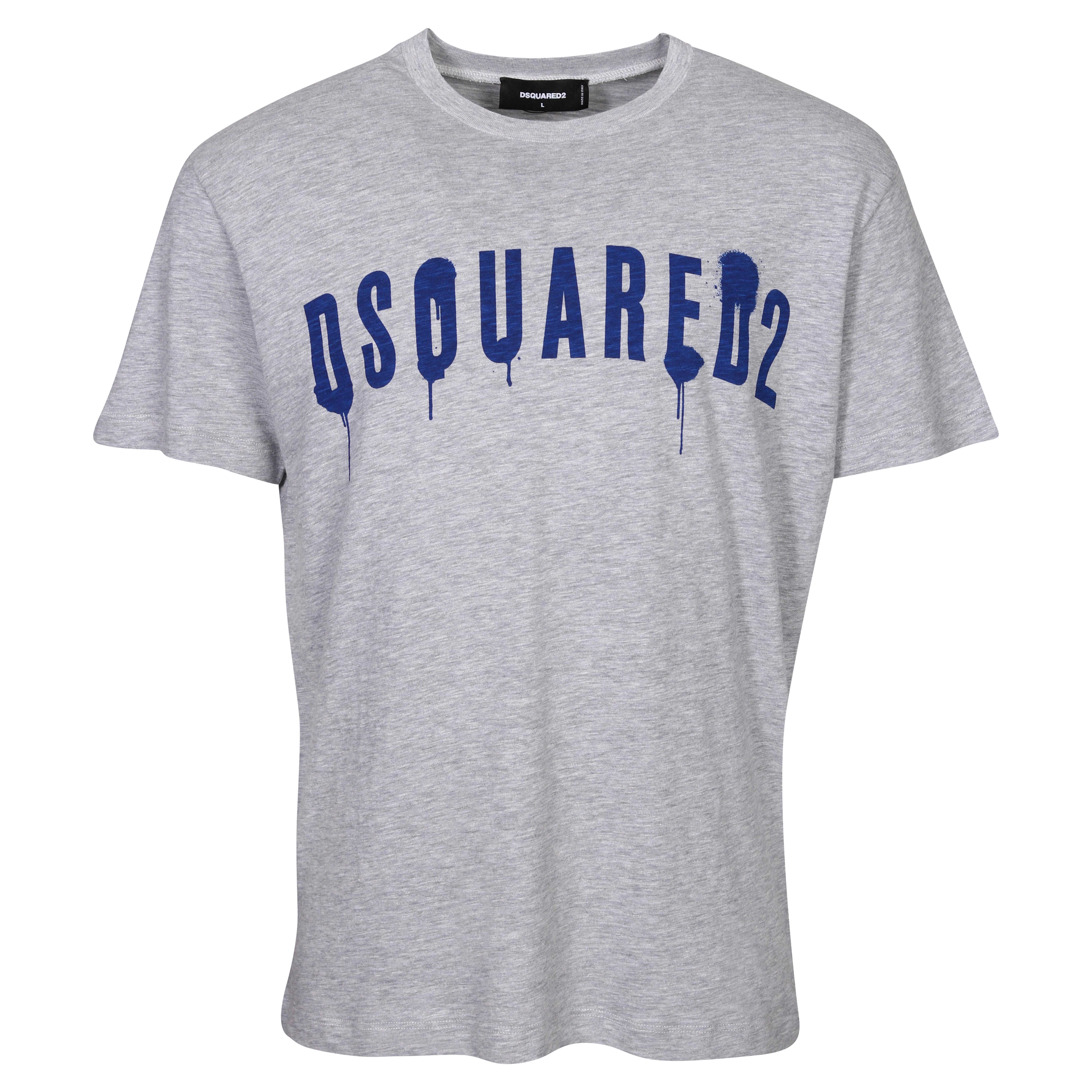 Dsquared Logo Spray T-Shirt Grey