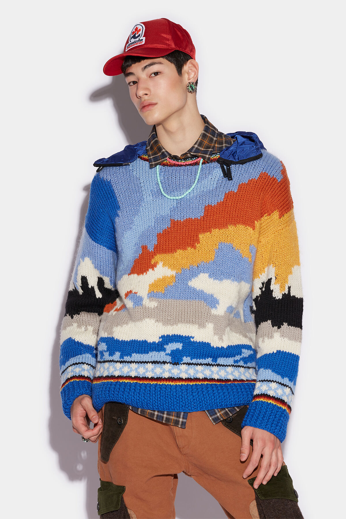 DSQUARED2 Bears Dawn Knit Pullover in Multicolor