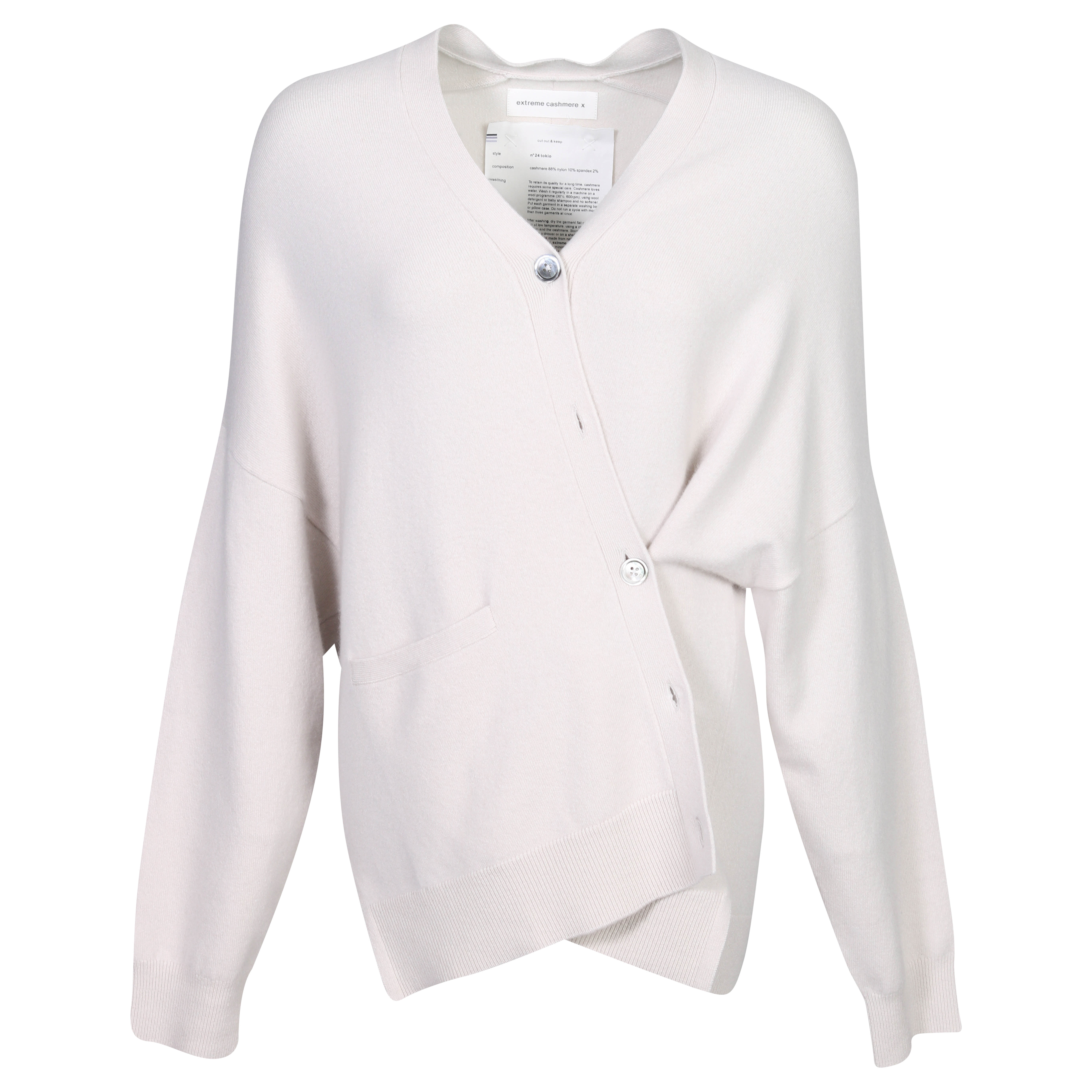 Extreme Cashmere Cardigan N°24 Tokio in Chalk