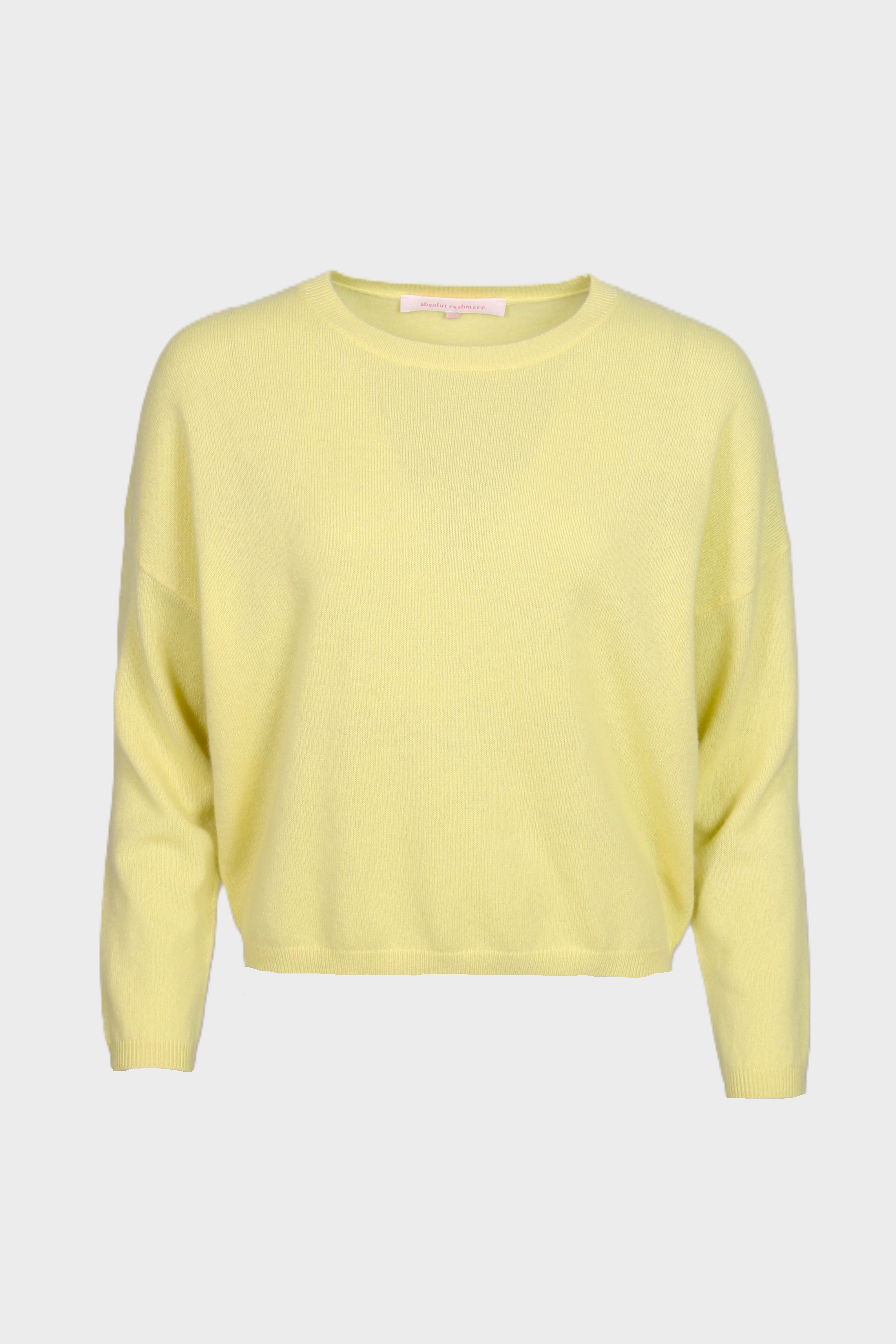 ABSOLUT CASHMERE Round-Neck Sweater in Light Yellow